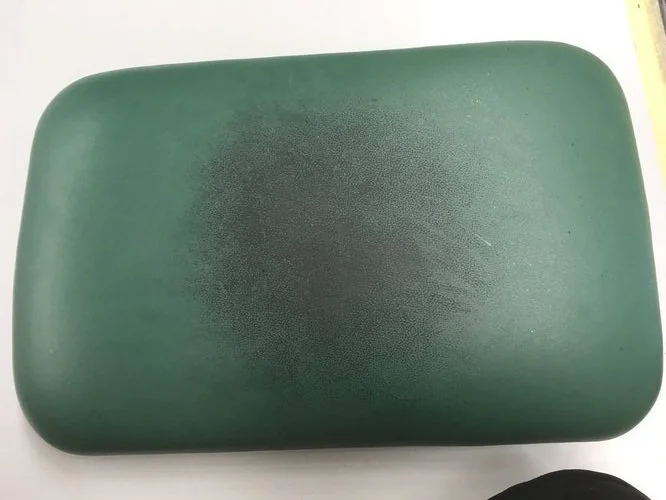 Before: Leather chiropractor bench replacement