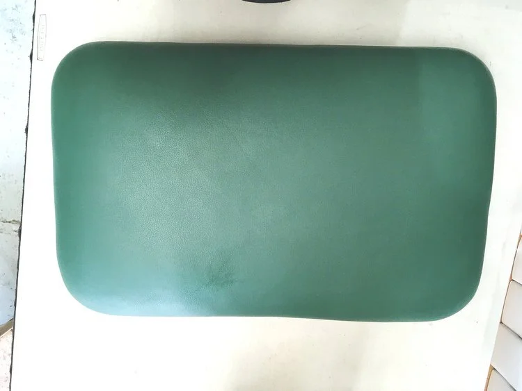 After: Leather chiropractor bench replacement