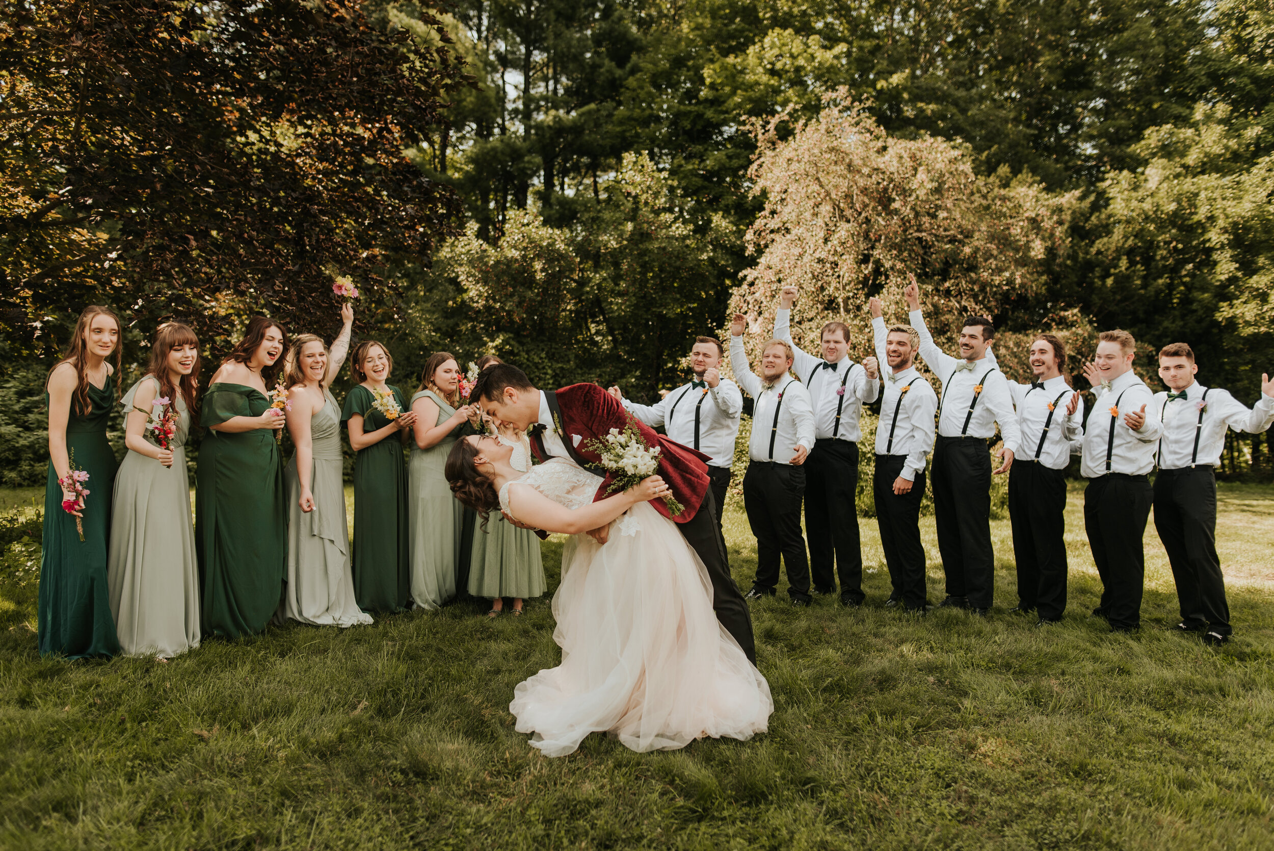 Khuu Wedding Party at Red Barn Gardens VT