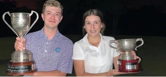 Coby Carruthers (Concord) and Sarah Hammett (Emerald Lakes) have won the 2022 NSW Junior Championships to secure their spots in the 2023 NSW Open.