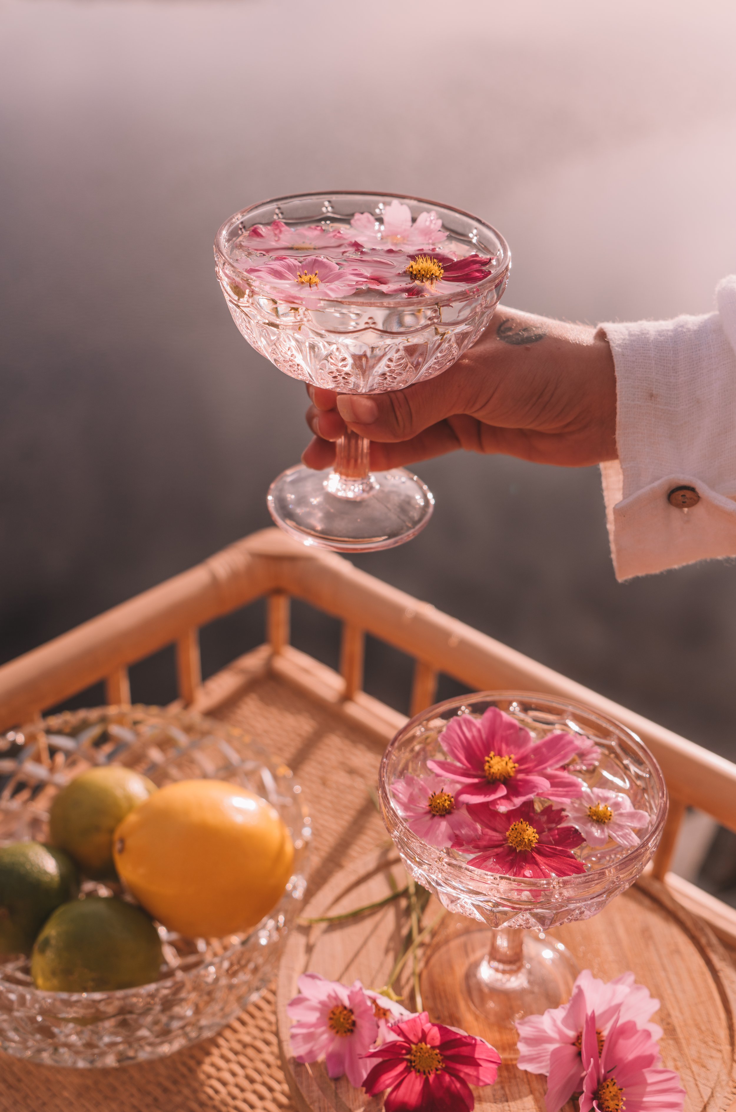 Set of 2 Primrose Margarita Glasses By Wandering Folk — AZTECA MARGARITA