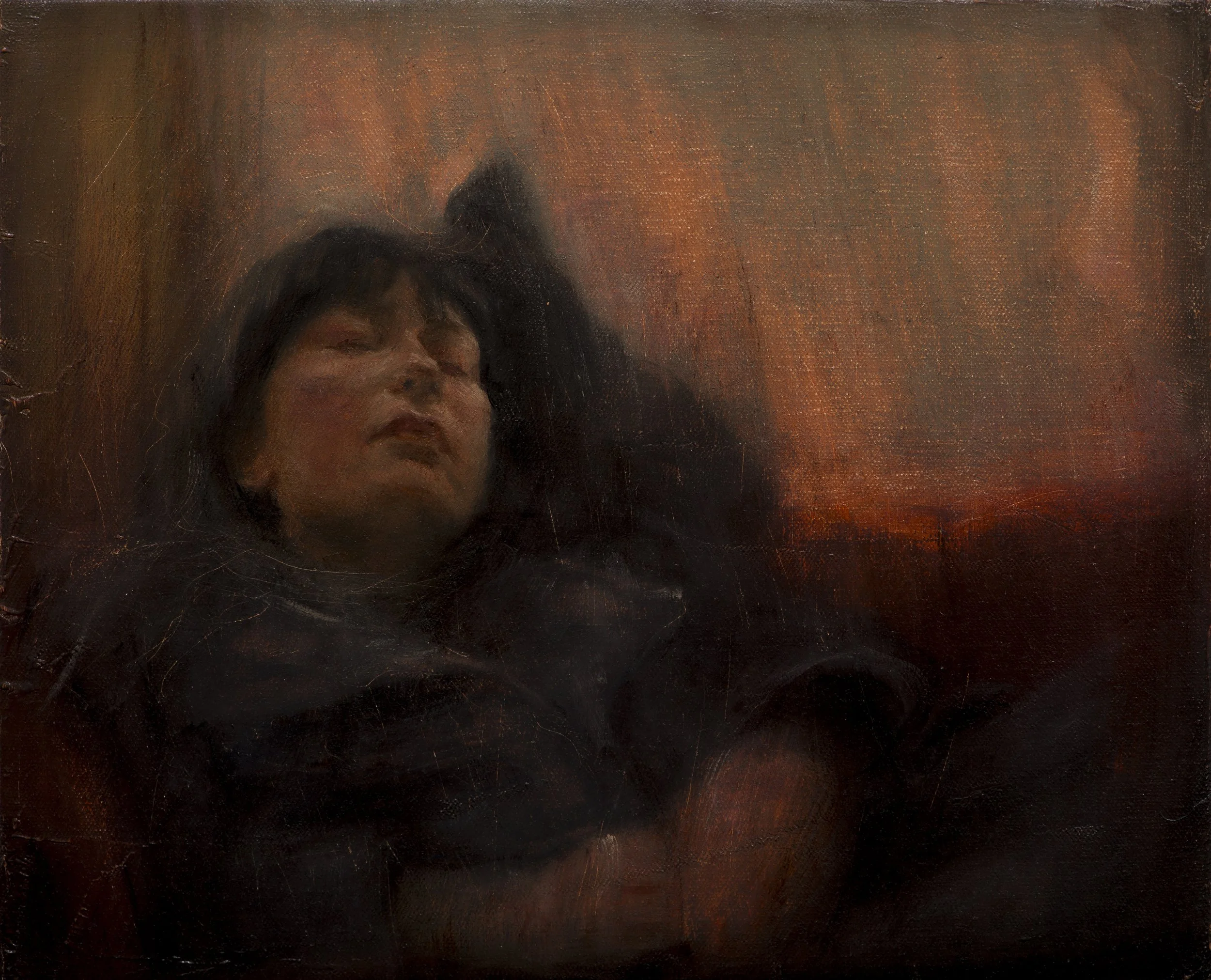 "Memorosa Dreaming" Oil on canvas mounted on panel. 2025