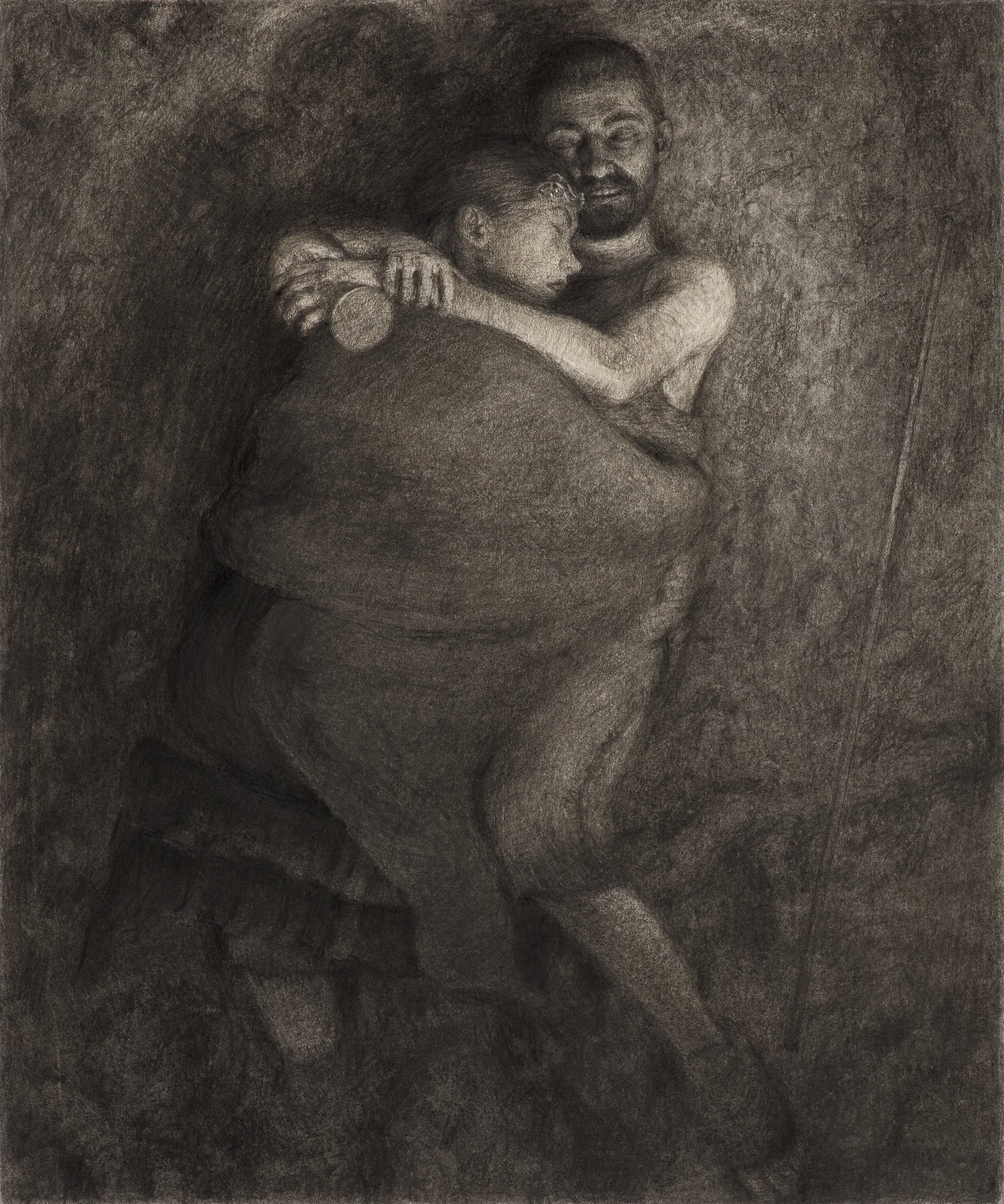 "Final Embrace" Charcoal on Stonehenge Paper