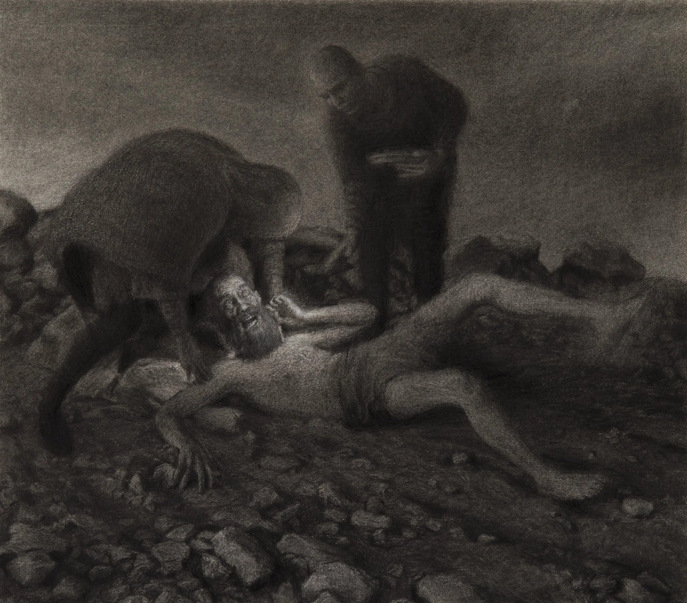 "The Old Man of Visions" Charcoal on Stonehenge Paper