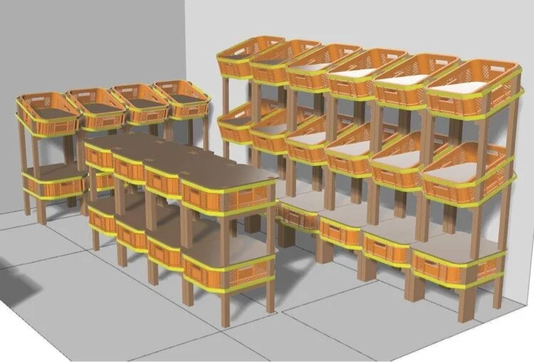 「ほやっ亭」組立式什器