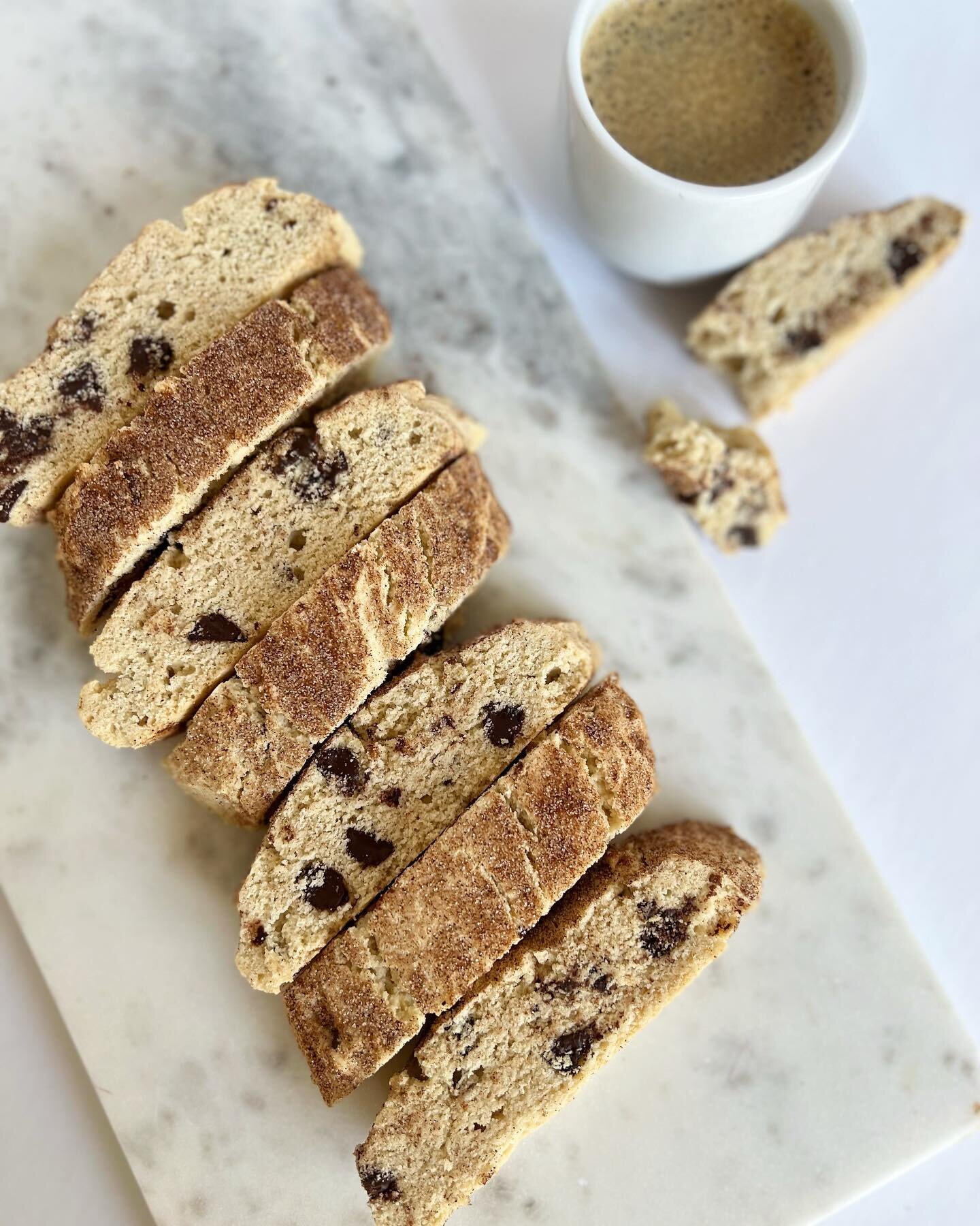 Elevate your morning with one of our chocolate cinnamon biscotti ☕️