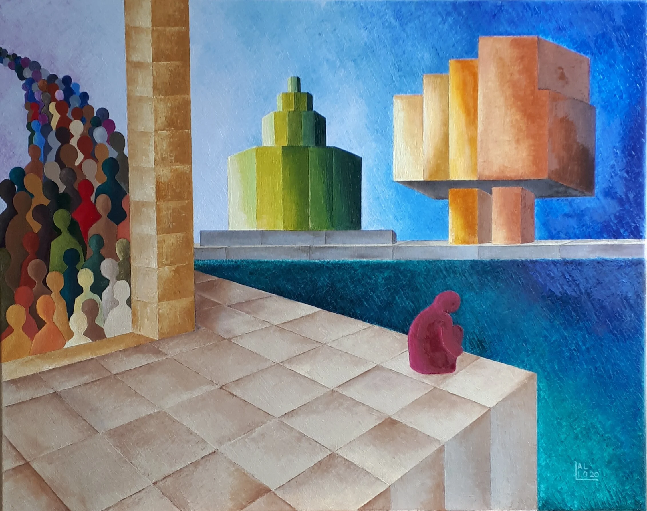 Au bord du gouffre - 92 x 73