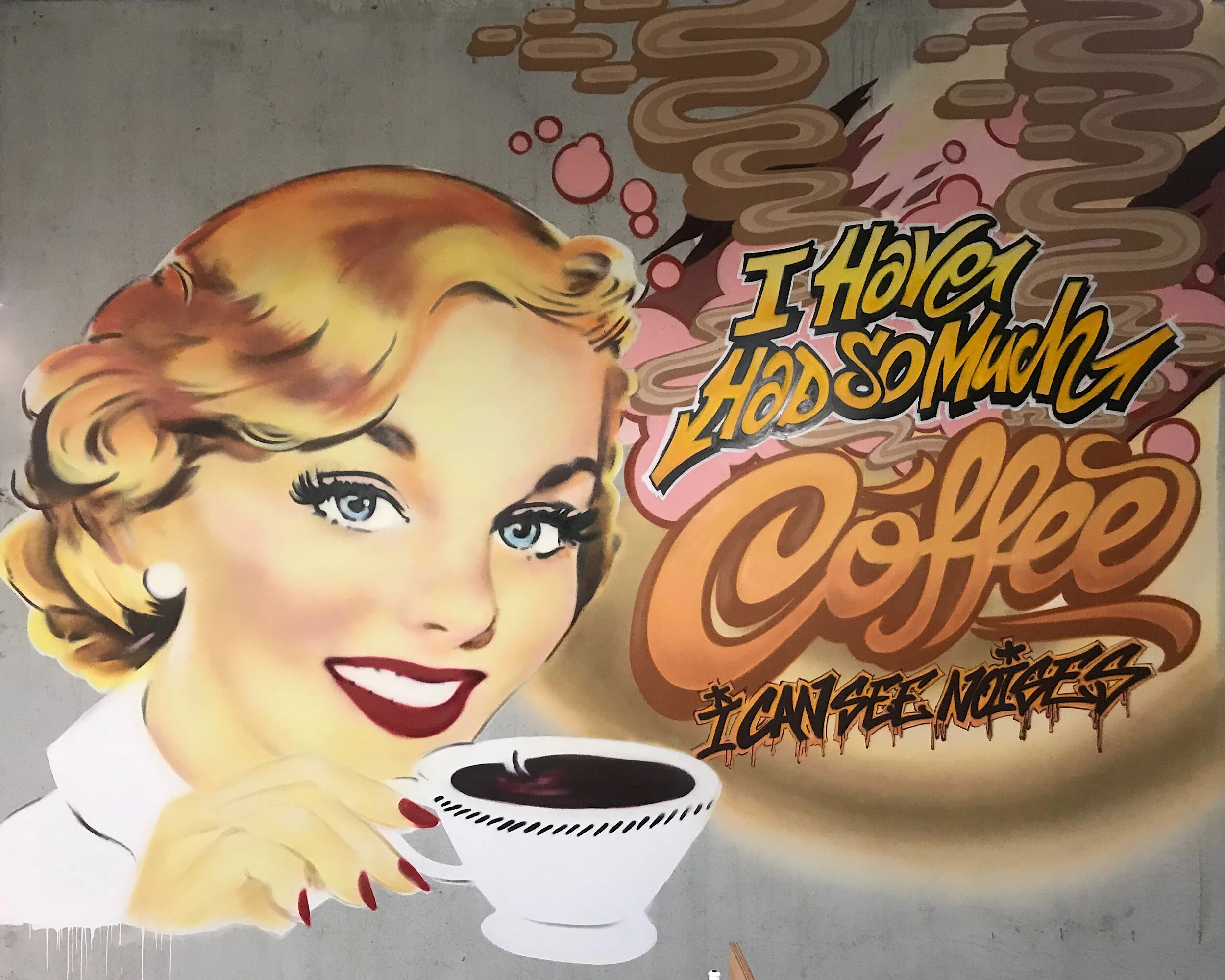 This mural I created for Suntory Coffee coffee roastery in East Tamaki, Auckland