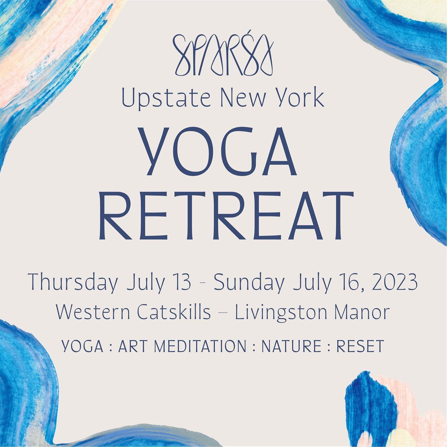 🦋SUMMER 2023 UPSTATE RETREAT
We strive to offer wellness opportunities that enrich and inspire our community to be their best self and live their best life. We invite you to experience the SPARŚA vibes outside of the hustle and the bustle of New Yor