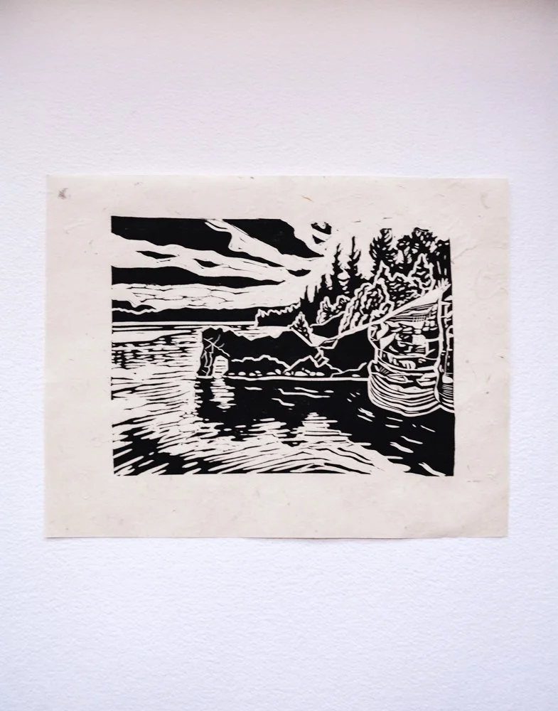 'Sea Lion' 9x12 Linocut Print