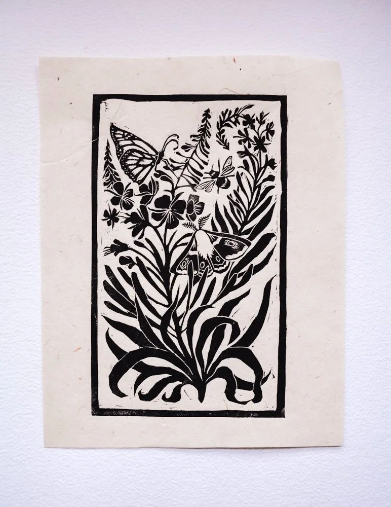 'Fireweed' 8.5x 11 Linocut Print