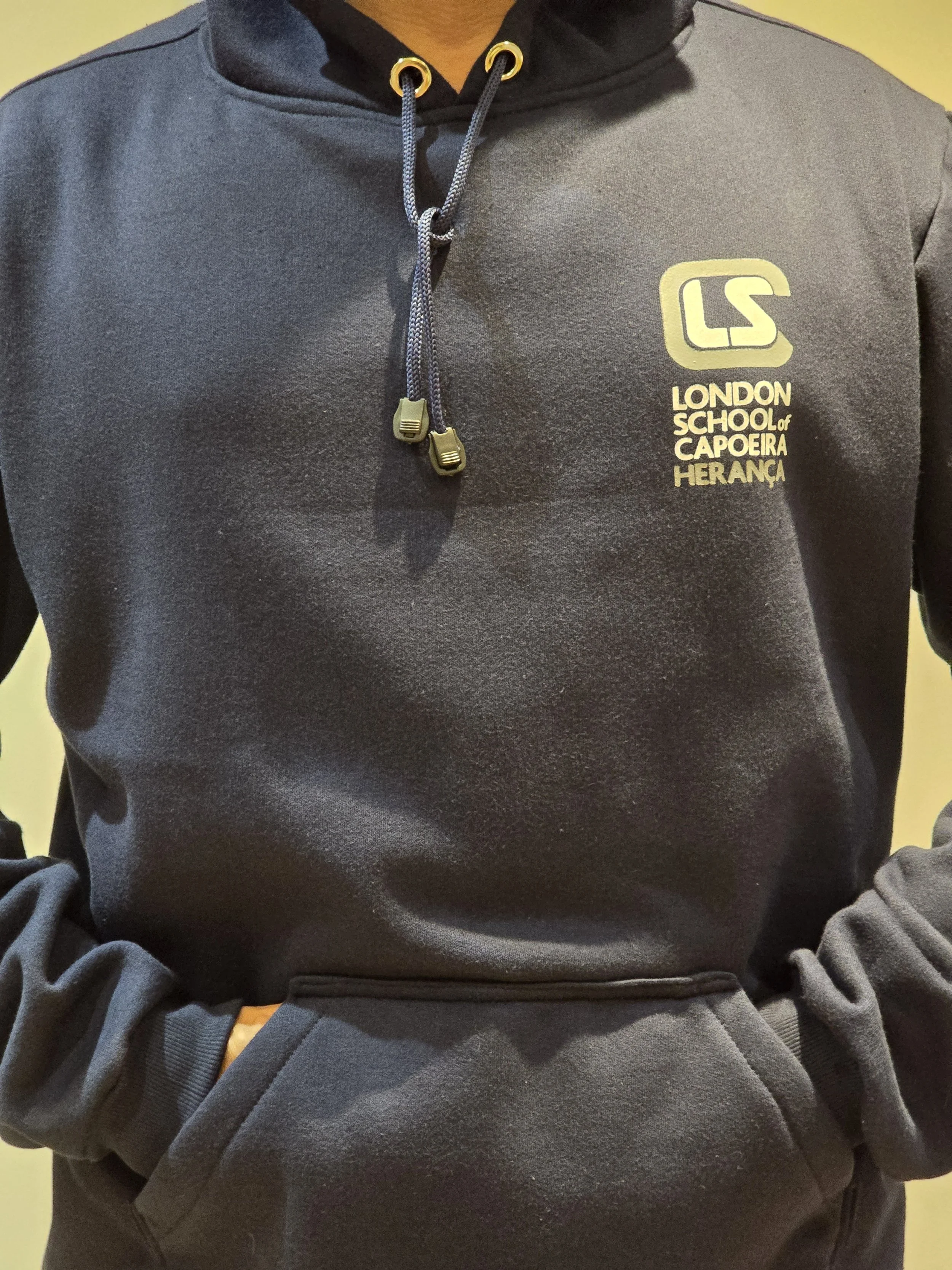 New! Capoeira Navy Blue Cotton-Fleece Hoodie