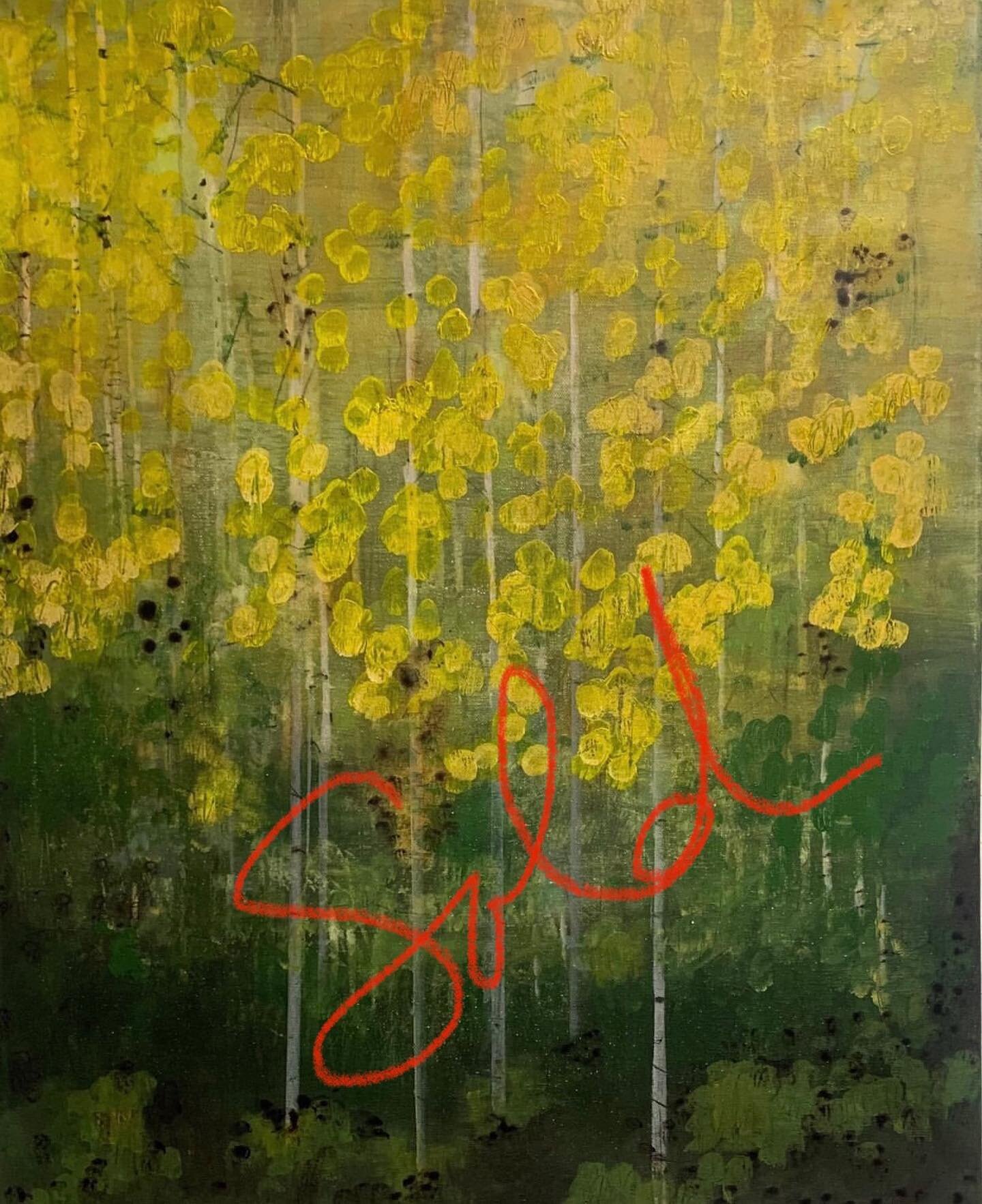 🔴 SOLD 

One of my favorite works &ldquo;Stay Gold&rdquo;, is off to a new home! Thank you @framed.image and thank you to the purchaser. With gratitude xo, 💛 🙏 KJ 

#staygold #sold #groupshow #denverartist #abstractlandscape #abstractartist #women