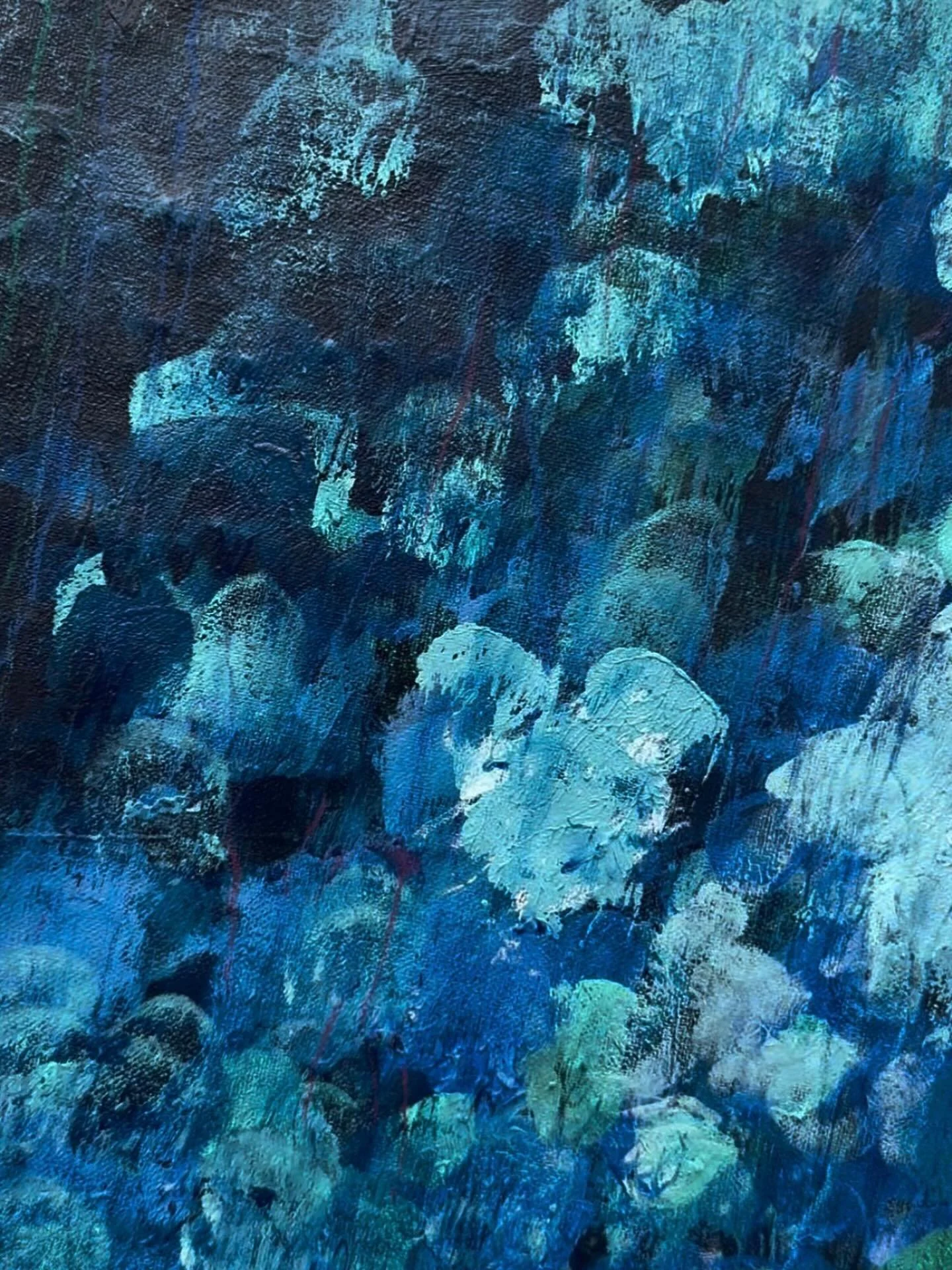 &ldquo;At the Surface&rdquo;
Detail shot. I love these little parts of a painting. Sometimes a few square inches holds everything I&rsquo;m trying to say. Happy Friday! #denverartist