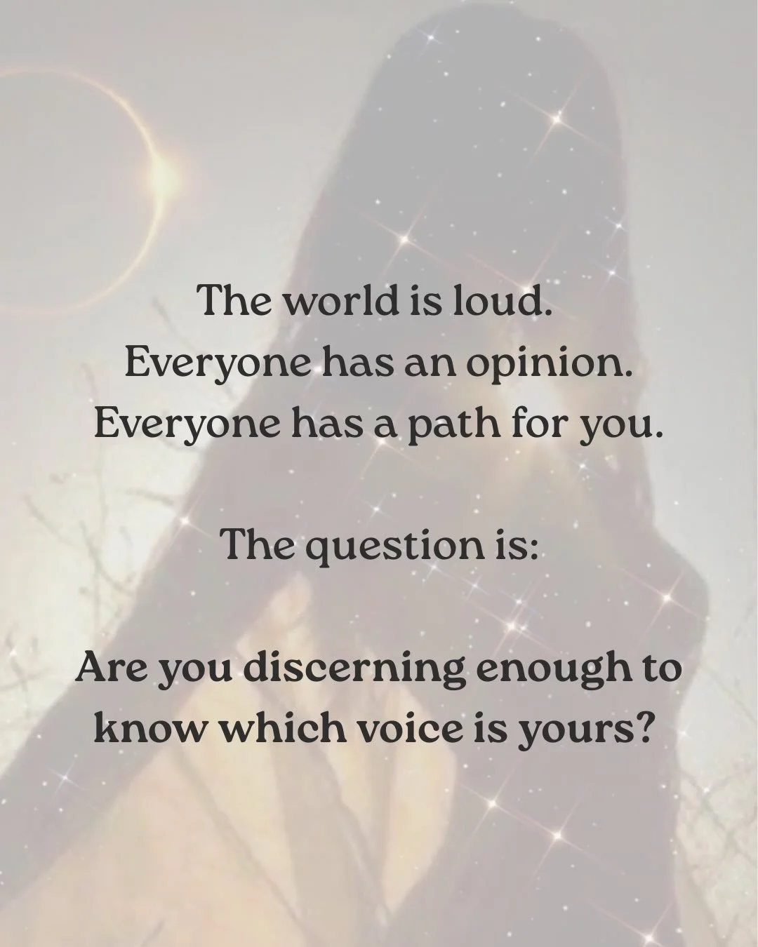 Stop waiting on the sidelines.

We live in a world that is constantly telling us who to be. 

And right now that noise is louder than ever.

Your instincts are being questioned. 

The things you fought to claim your voice, your space, your right to l