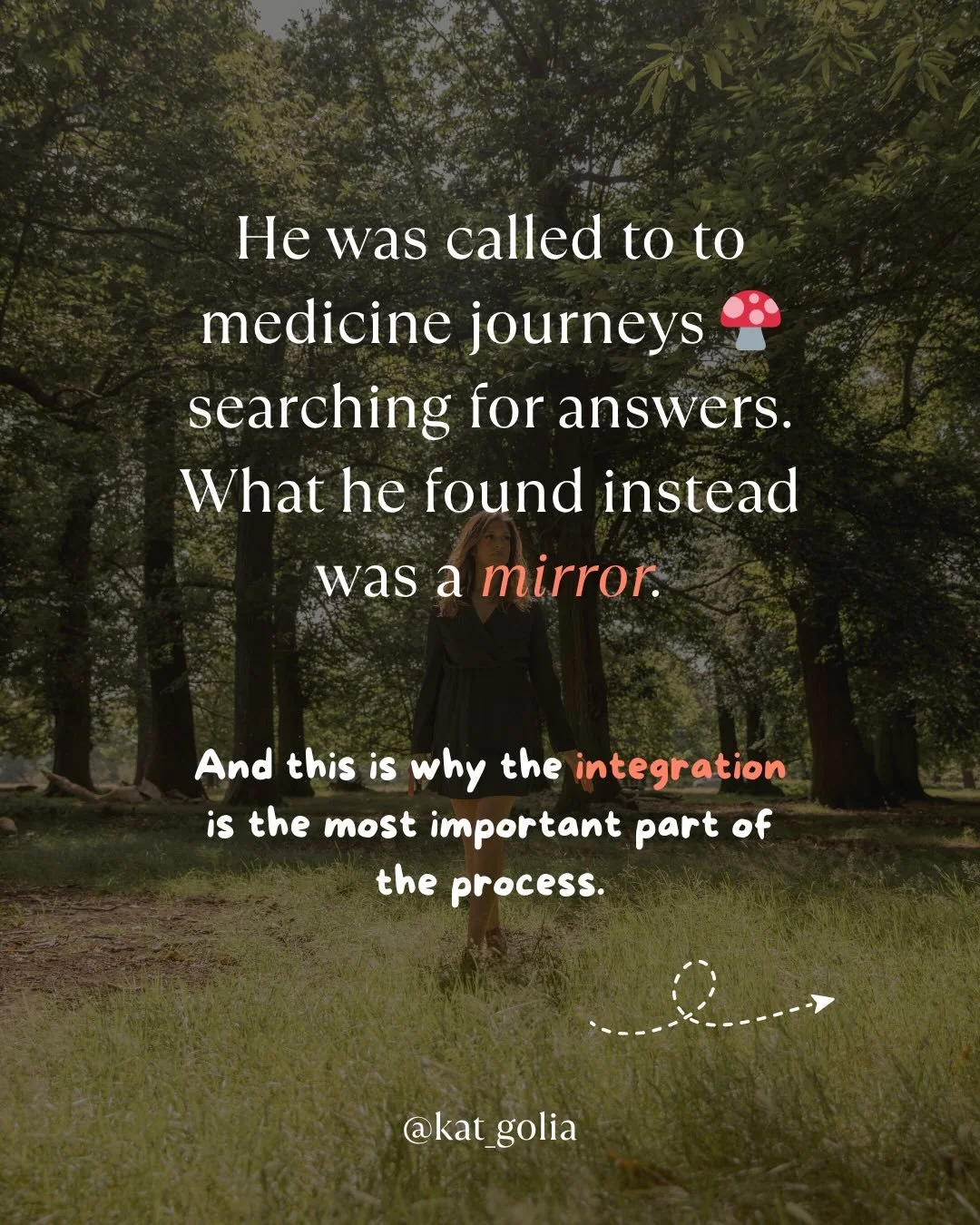 🍄 The medicine is the mirror. 

I see so many humans chasing their next journey and getting frustrated that they didn't use thier experience as a tool for insight. 

A few hours of seeing the world through new eyes and the motivation to change their