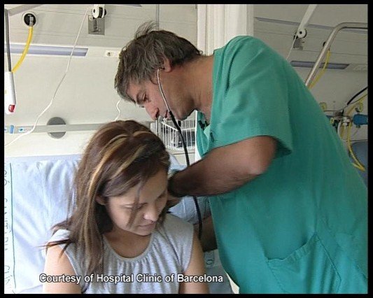 Paolo e paciente no hospital