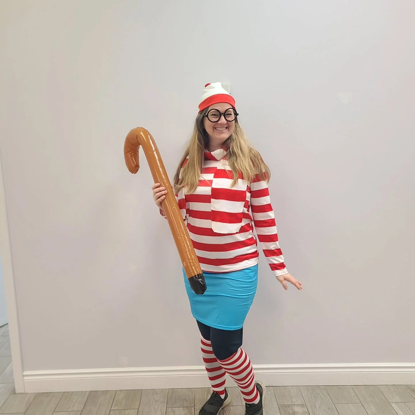 Last week we had an Easter egg hunt for our team, and one lucky team member found our "pick next staff theme day" egg. And this was the theme! 

And then, we had a blackout. But we still made the best of it! 

Can you find waldo? 👀

Commen