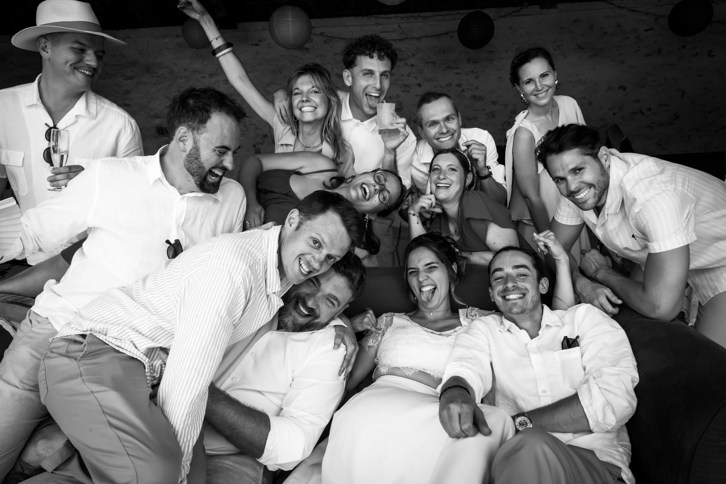 photo de groupe fun mariage morvan