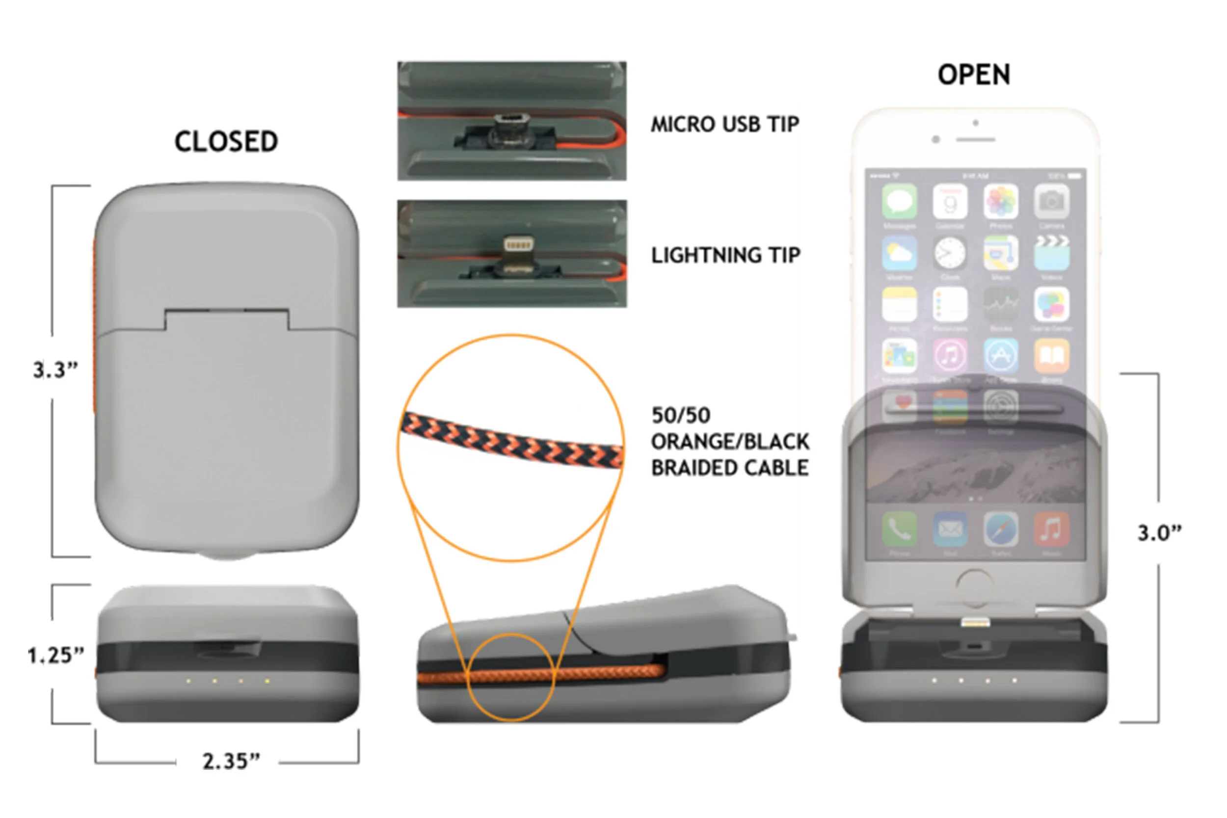 Orthographics for the Ventev Charge Stand. I created all the renderings used for this graphic as well.