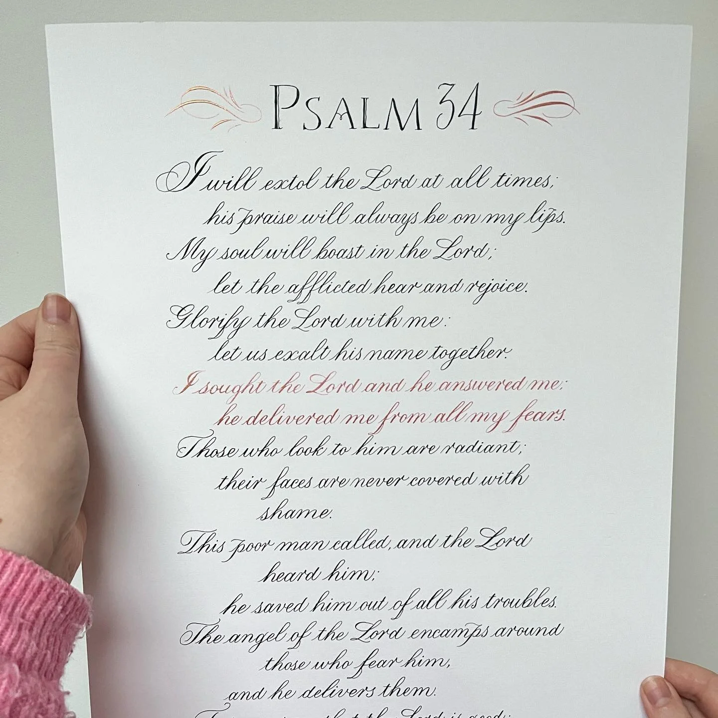 A favourite Psalm which was requested by a client, with their favourite verse glittering beautifully in Sunrise by  The Creative Kinds. 
Of course I said yes to this request despite the manic diary this month&hellip;.I got verse3 engraved inside my h