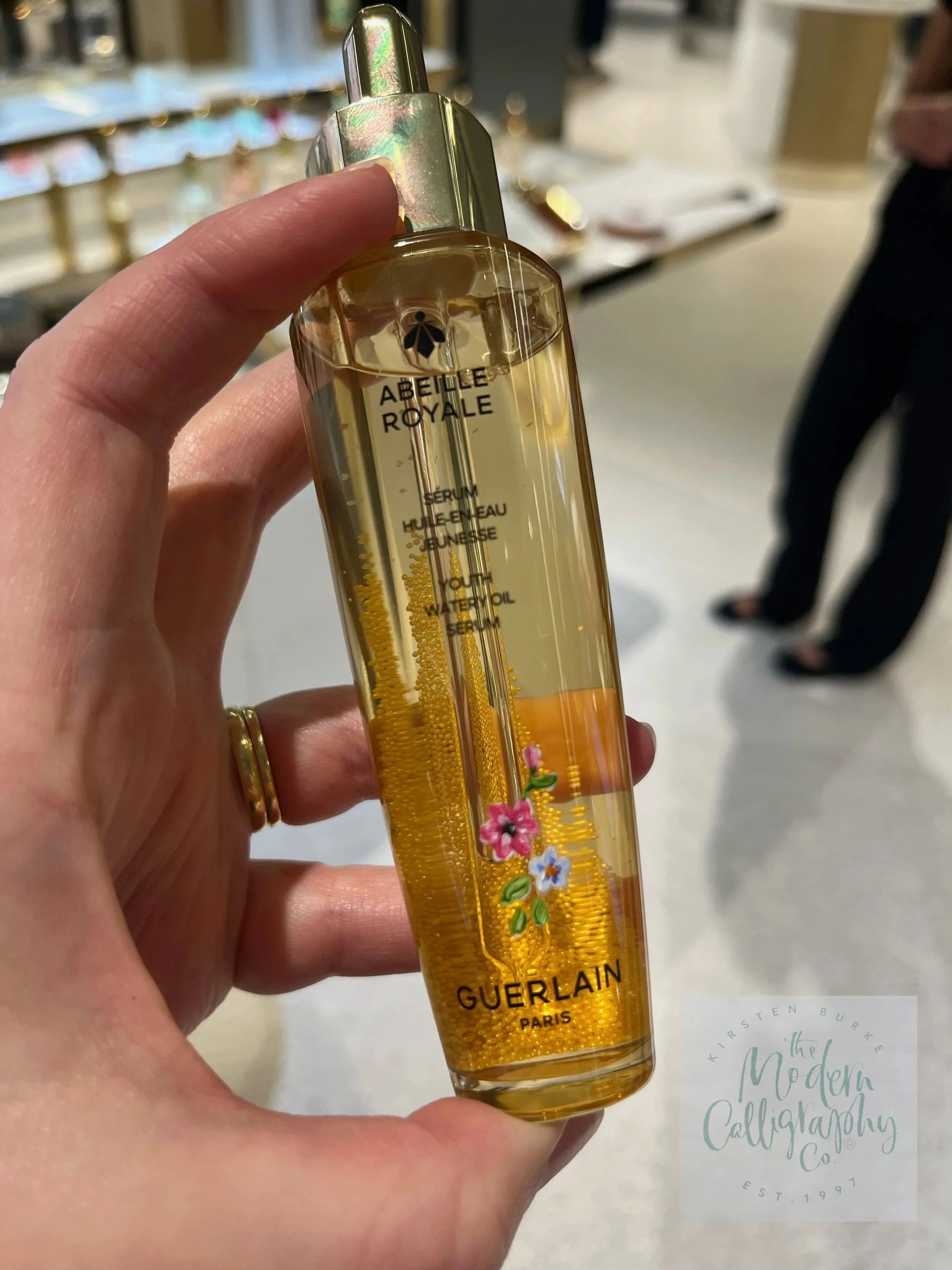 Handpainted Guerlain brand activation