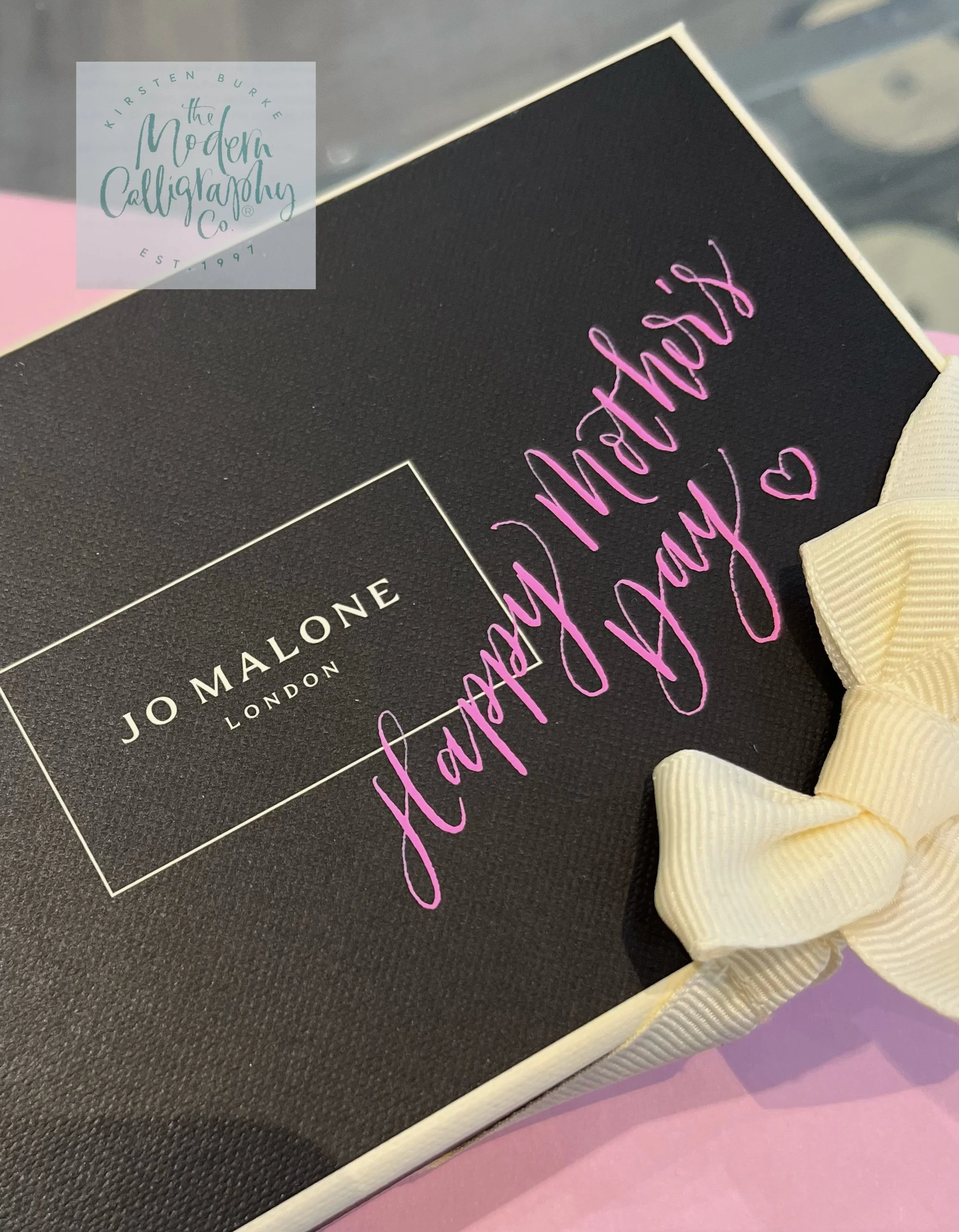 Mothers Day Jo Malone Aberdeen live event calligraphy Scotland