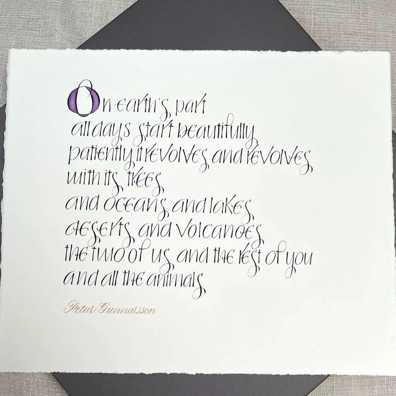 Icelandic poem written in Weaver Script