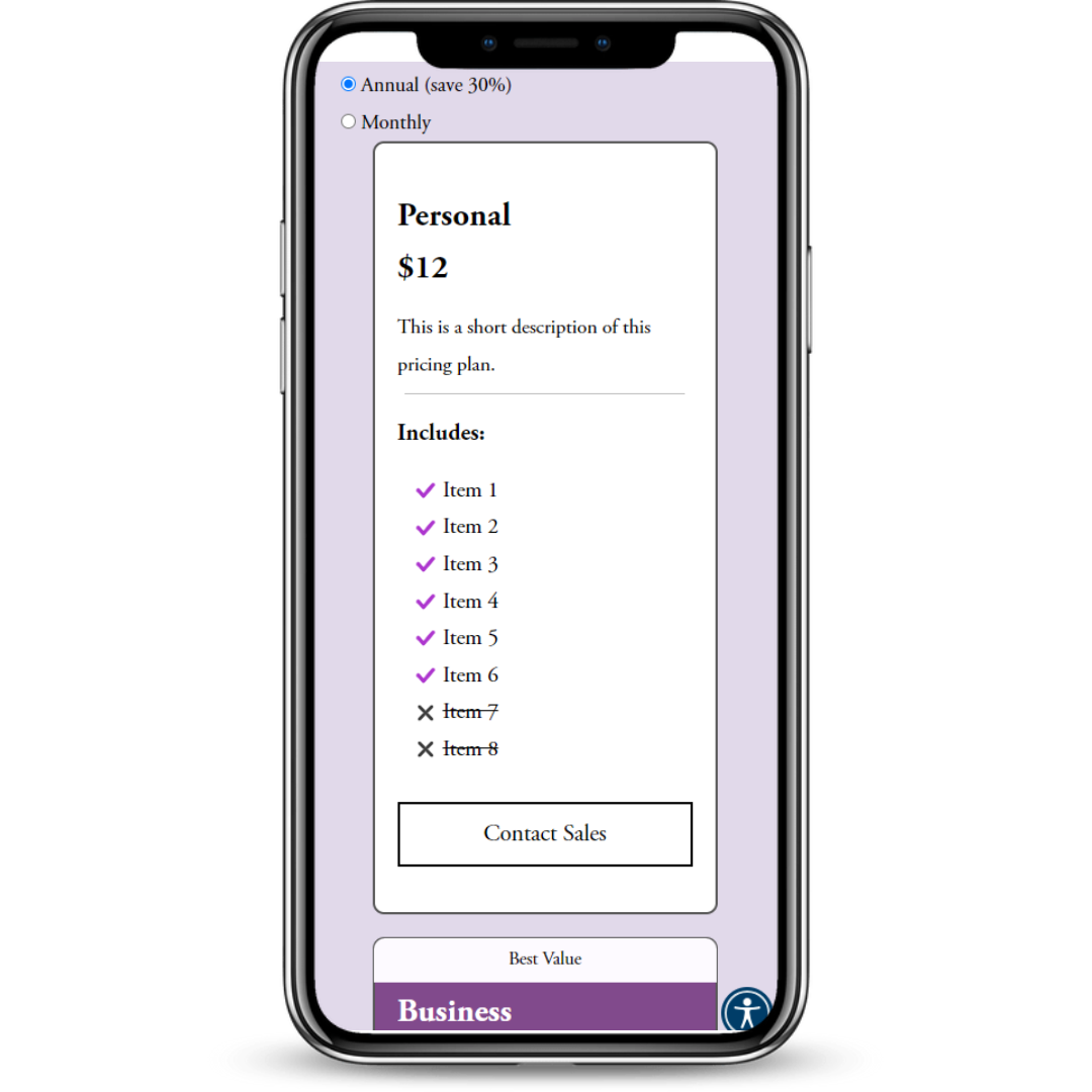 Free Online Pricing Tables Generator for Any site — Launch Hub Studio