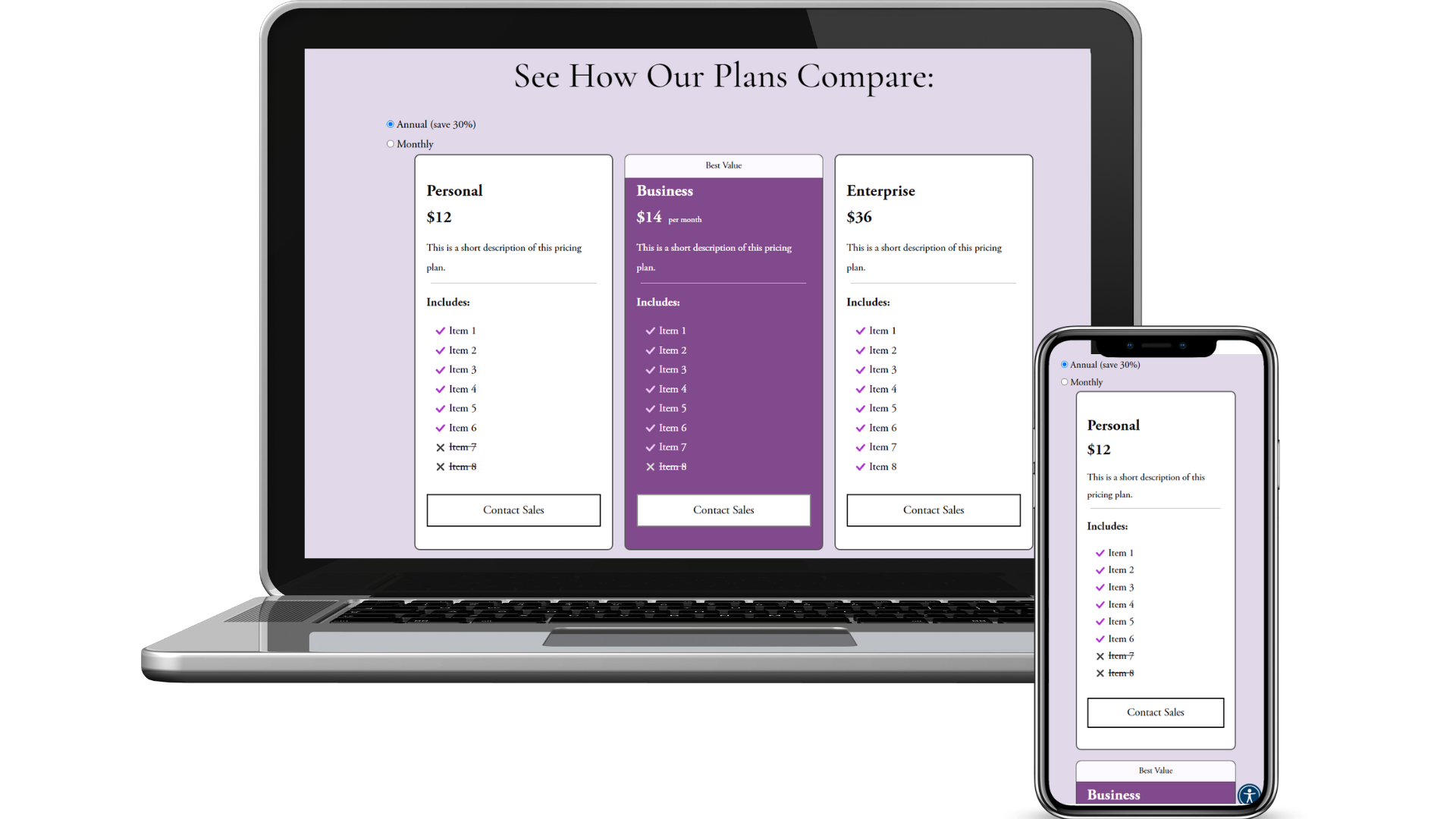 Free Online Pricing Tables Generator for Any site — Launch Hub Studio