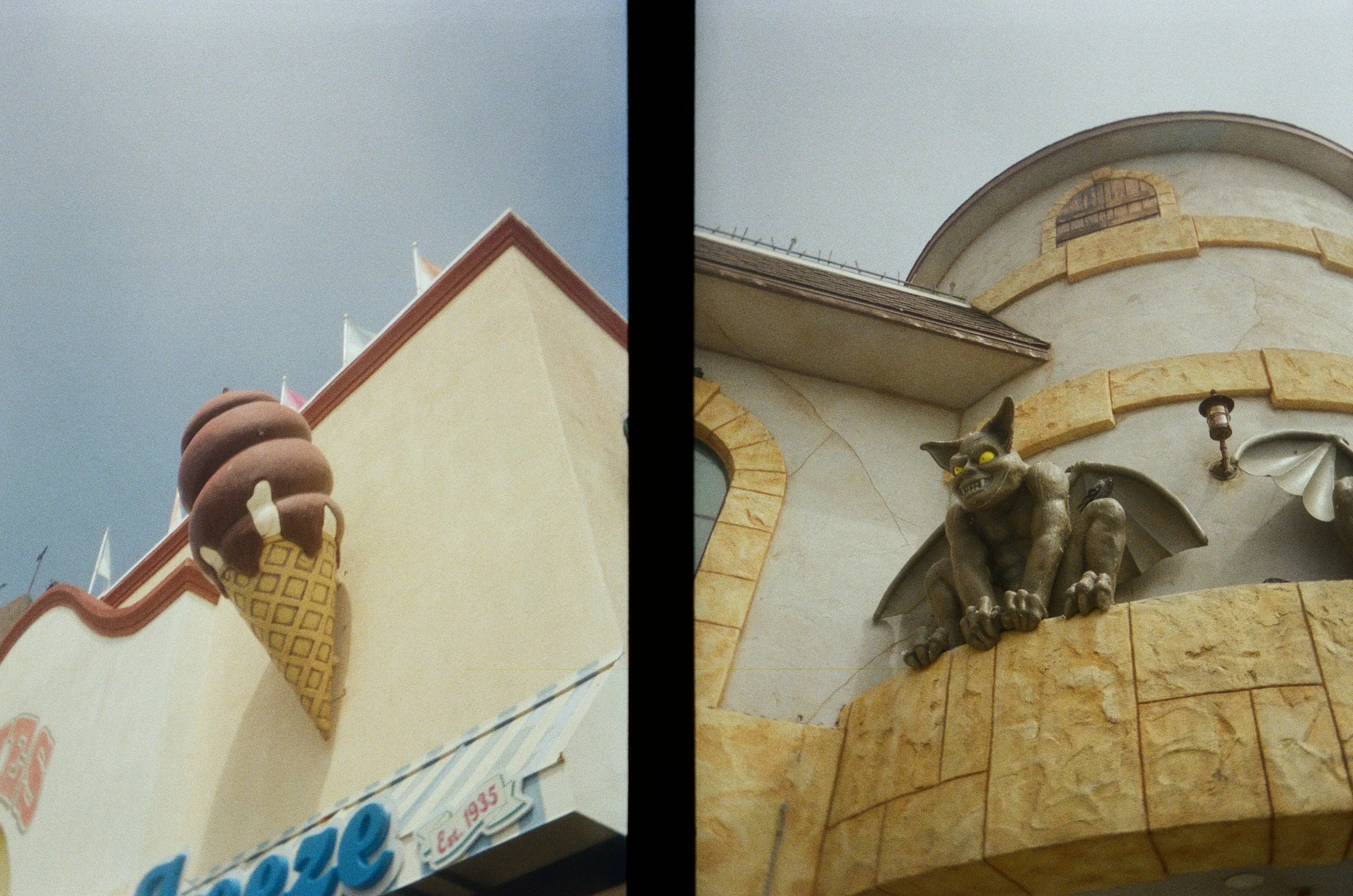 Santa Cruz, CA boardwalk 2025, shot with Kodak Ektar half frame on 35mm