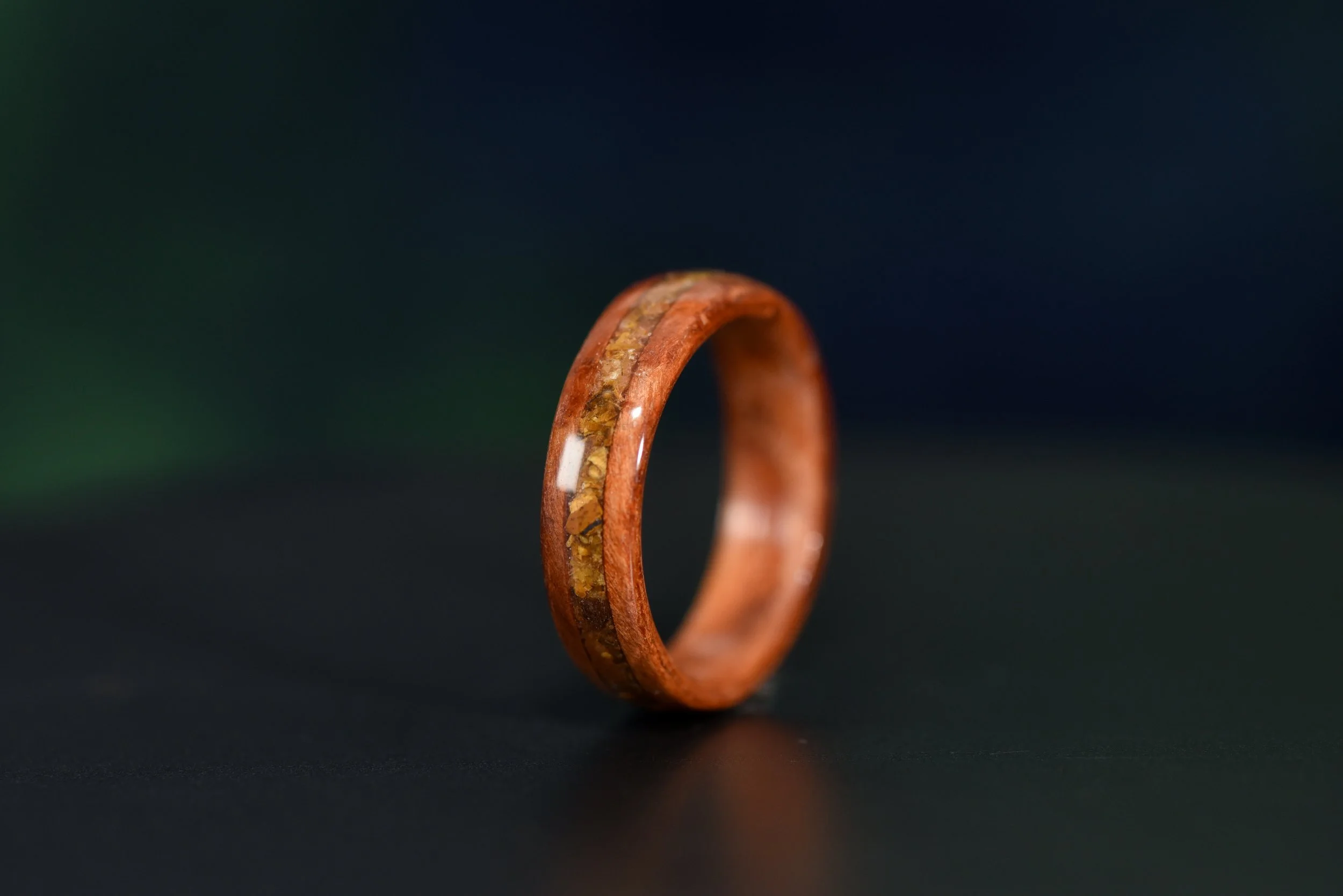 Tigers Eye  -  Redwood Burl - Chakra