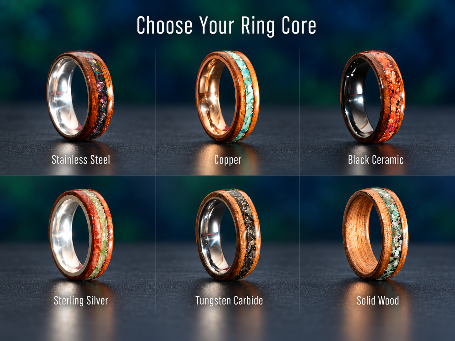 ring core options for your wood ring
