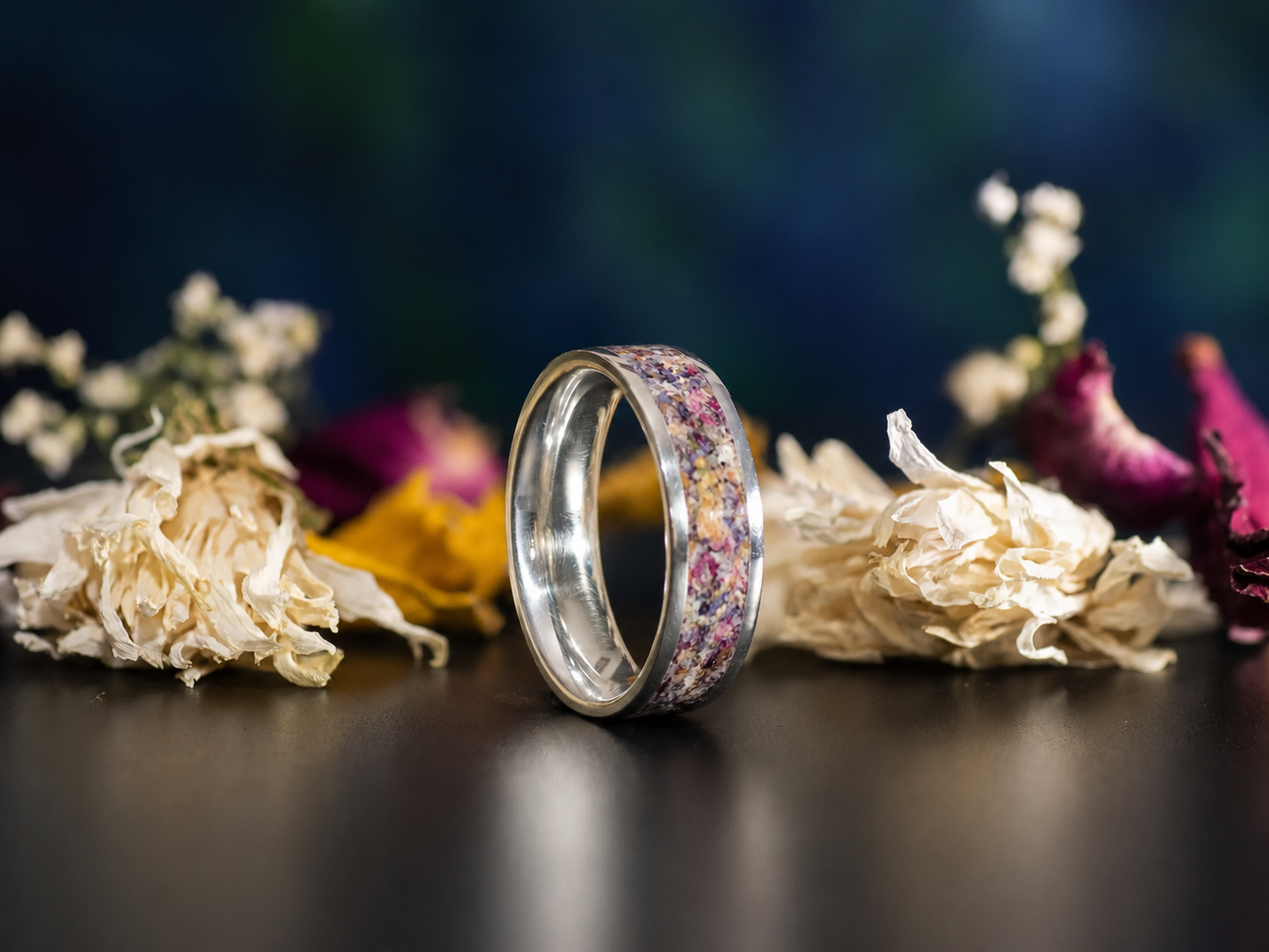Sterling Silver Keepsake Flower Ring