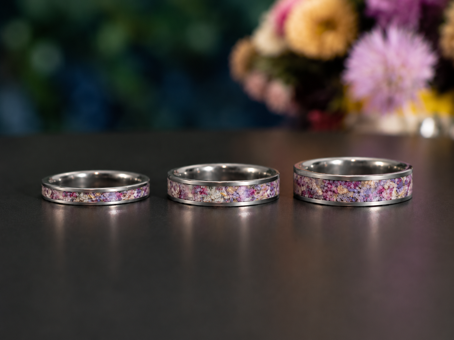Titanium Flower Preservation Keepsake Ring