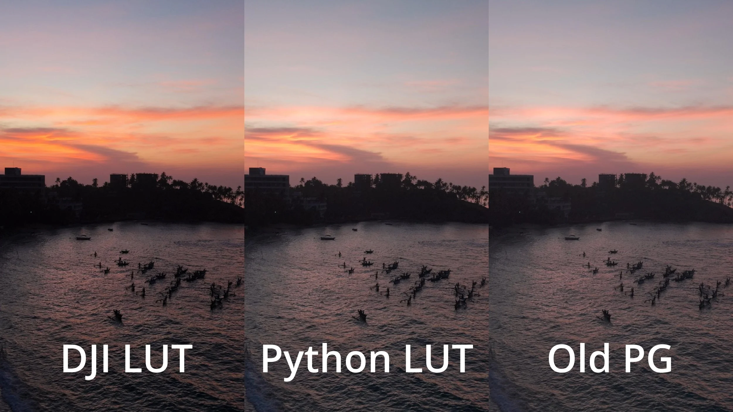 D-Log-M Color Management LUT comparison