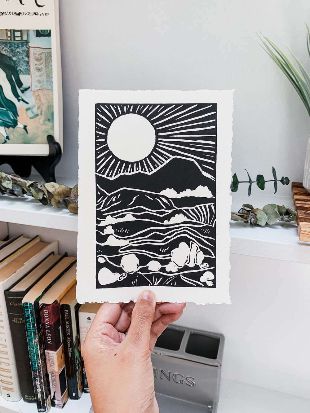 Mountain Block Print Reproduction — Patsy Shaw