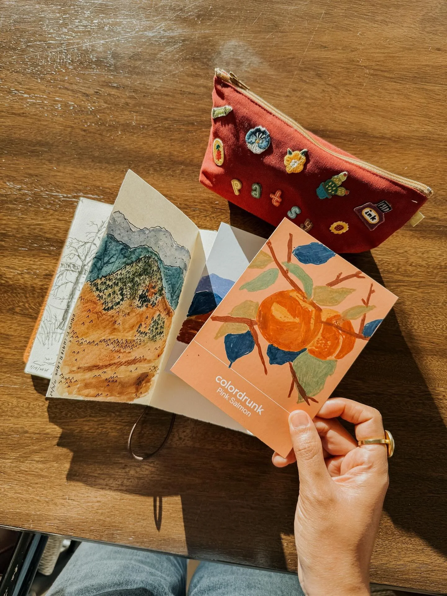 The last few days! 🤩

1. I&rsquo;ve still been making art! I brought a travel journal, a sketchbook, and color palette cards for the #colorcardchallenge 

2. The beginning of our trip - we didn&rsquo;t know that the Patsy travel curse would strike a