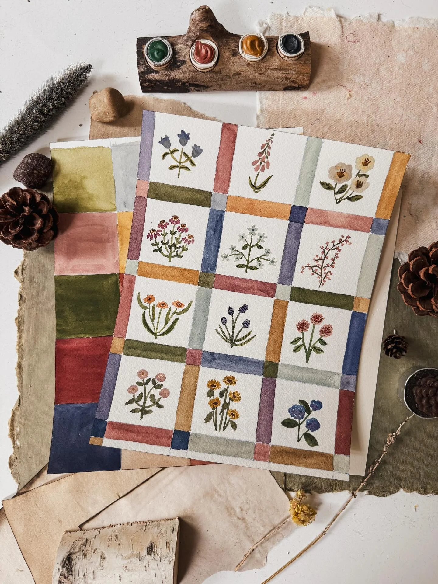 Before &amp; After 🤩

It&rsquo;s crazy to think that all my tea towels once started out as watercolor paintings 🥲

If you look closely, you&rsquo;ll see pencil marks on the tea towels and I love love love seeing it there because it&rsquo;s a small 