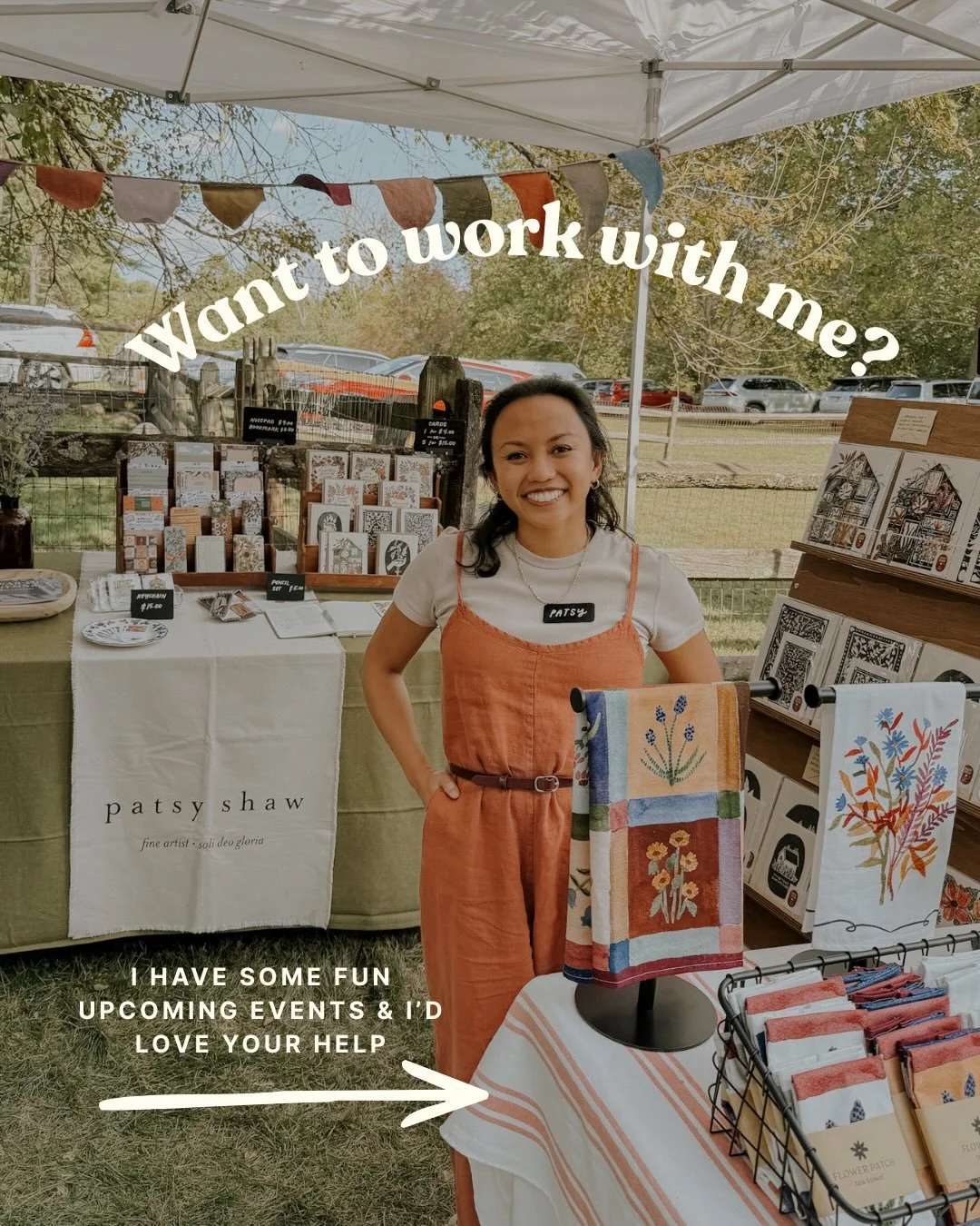 I&rsquo;m hiring!! 🥳🥳

As many of you know, Patsy Shaw Studio is usually just made up of me and occasionally my husband @wtsreads Walter. And so for big multi-day events, we like to recruit folks who would be willing to help us run our booth. These