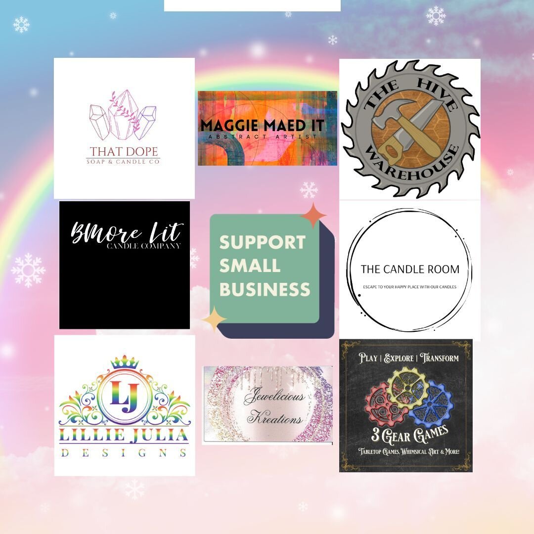 It's #SmallBusinessSaturday! Support #lgbtqbusinesses, #queerbusinesses, and our friends and family today and throughout the holiday season!

We're so grateful to have had all of these AMAZING artisans and creators at #HoCoPRIDE2023! 
The pathways re