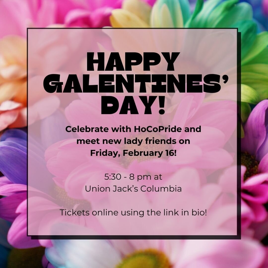 Happy Galentine's Day everyone!!❤❤❤

Join us on Friday at @jackscolumbia (#linkinbio👆) and meet a new gal pal or &quot;gal pal.&quot;
This is a gal-, pal-, and val- entine's mixer for our LGBTQIA+ community whether you work in HoCo, live in HoCo, or