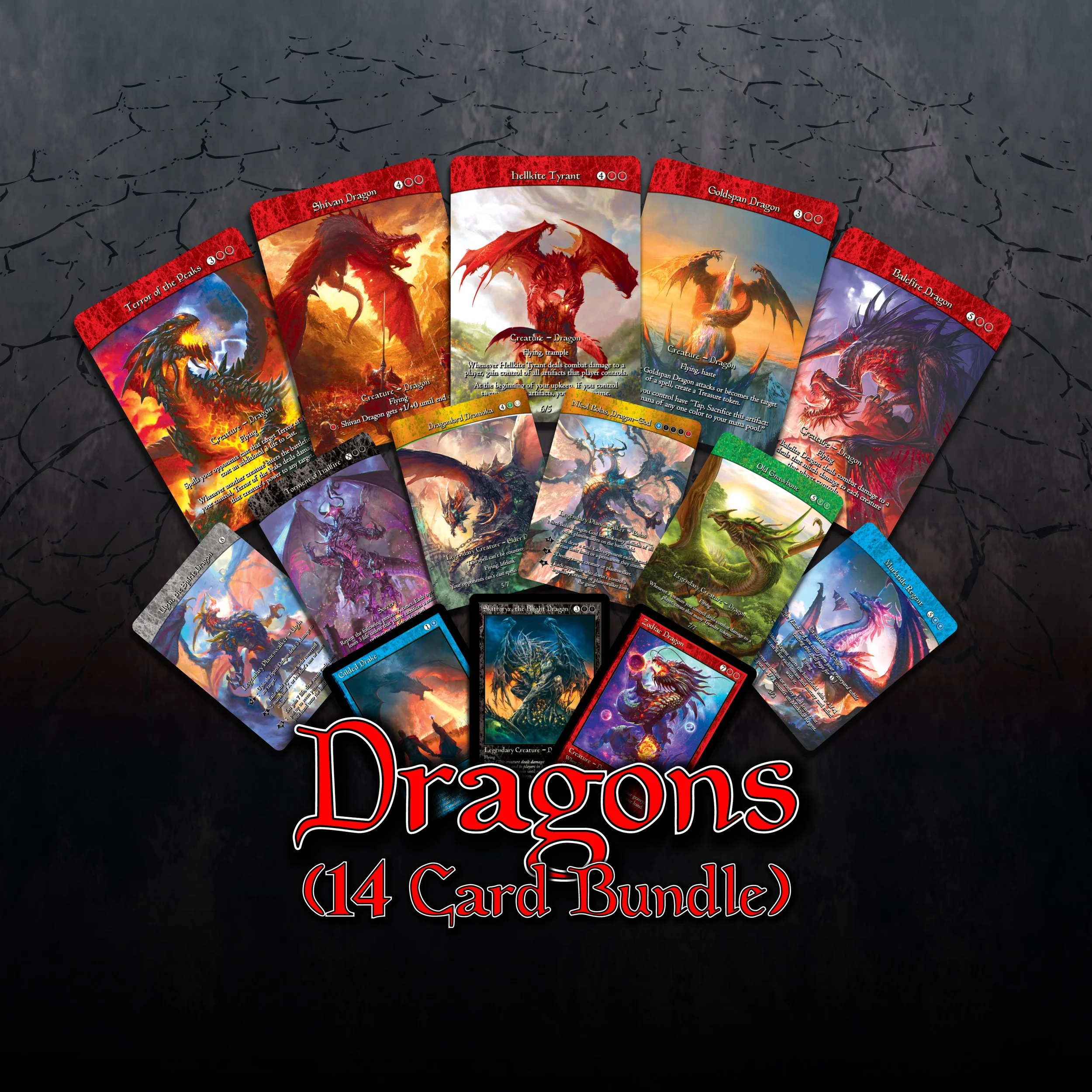 DRAGONS - 14 CARD BUNDLE — Magical Creations Site
