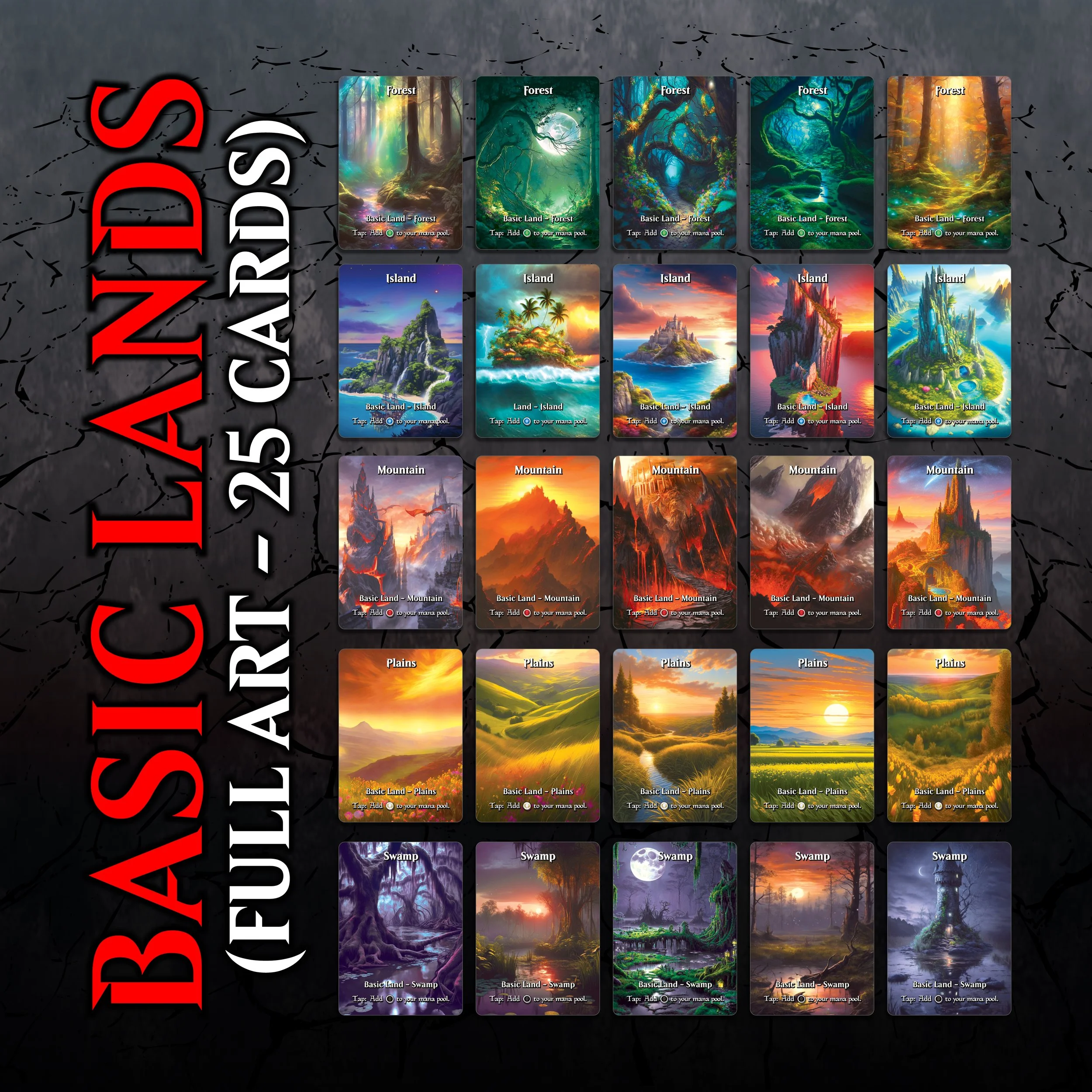 thumbnail image 2 of Fetch Land Set - 10 Van Gogh Style Altered Art MTG Cards - Magic Origins - Near Mint 2 of 5