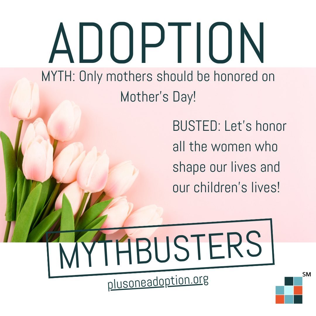 Whether they're birth mothers, adoptive mothers, foster mothers, stepmothers, grandmothers, aunts, sisters, or friends, every woman who offers love, support, and guidance deserves recognition this Mother's Day and every day. 💖🌷 

#plusoneadoption #