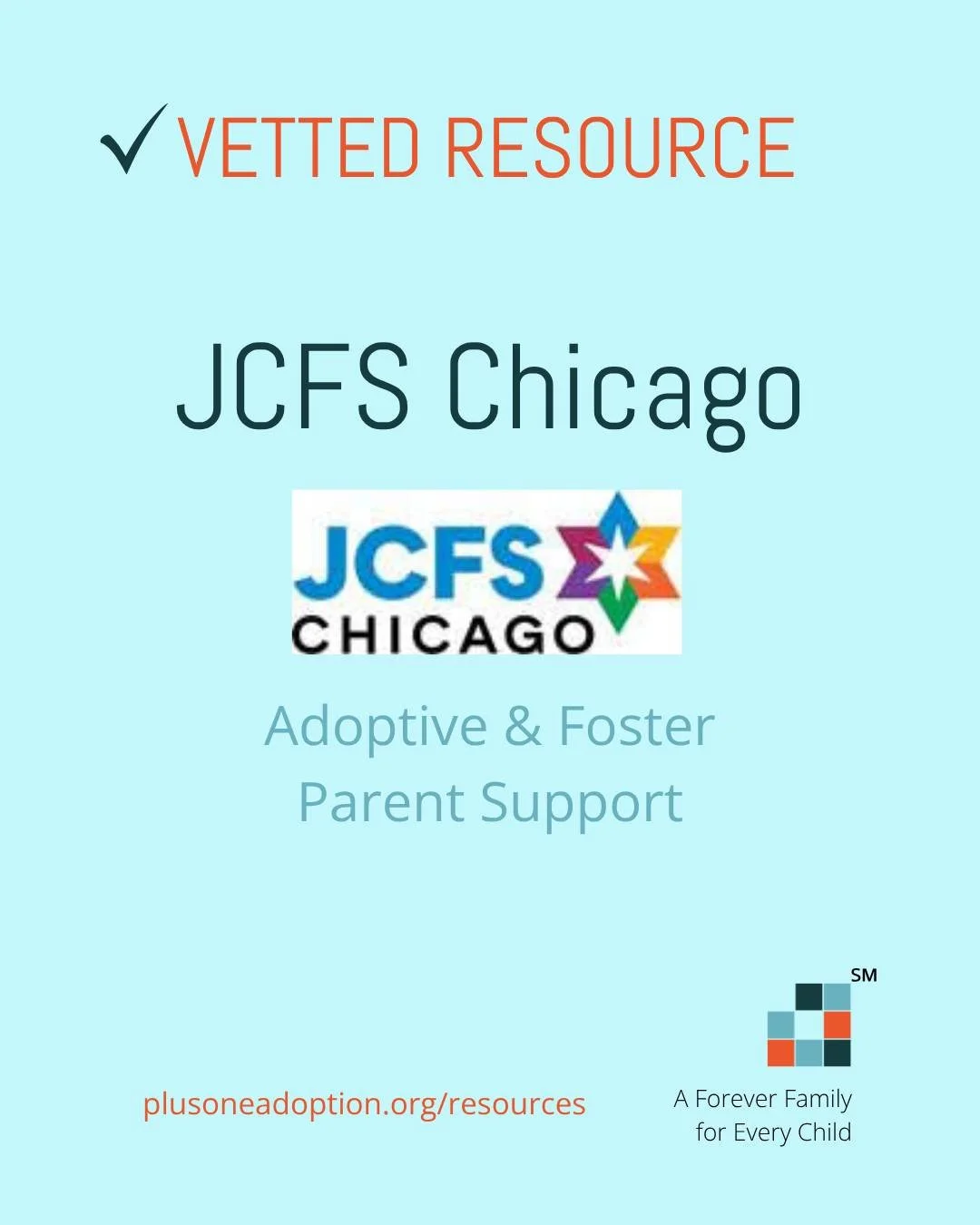 Looking for support as your child navigates school or life transitions? 💛

This week, we&rsquo;re spotlighting JCFS Chicago, which offers guidance and support before and after adoption to help strengthen adoptive families.

⭐ Plus One Vetted Resourc