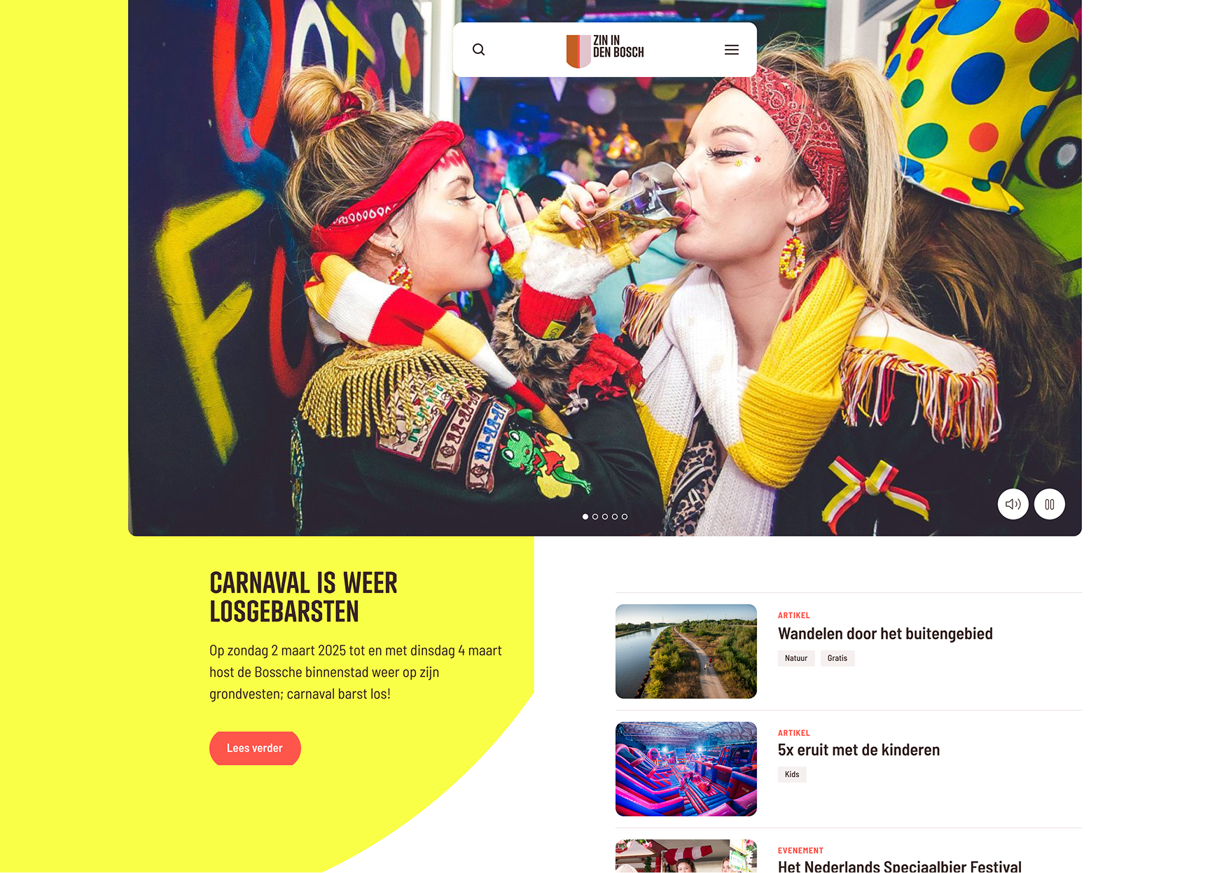 Zin in Den Bosch website