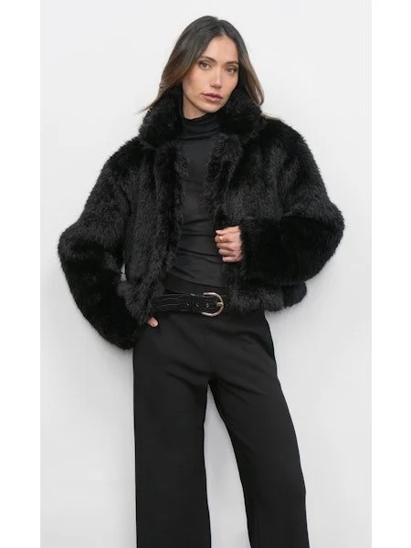 Faux Fur Coat--Greylin
