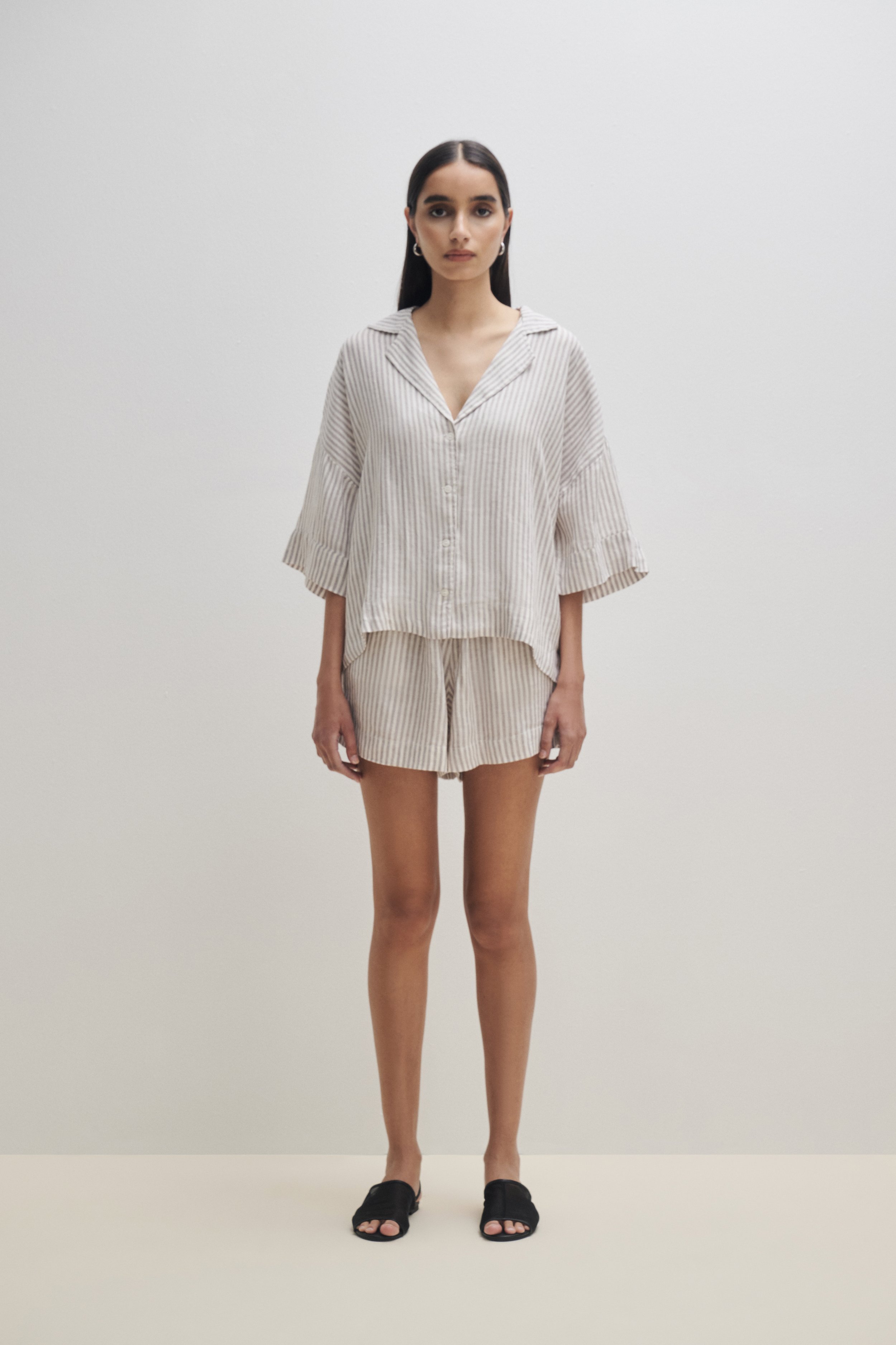 Silver Stripe Button Down