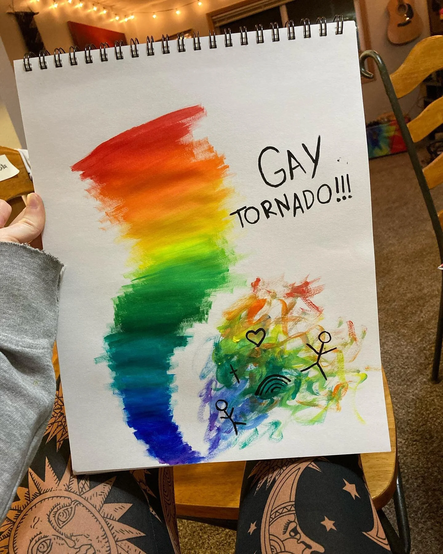 I was testing my paint blending skills and this came out 😂 

(Yes I was sipping and painting)